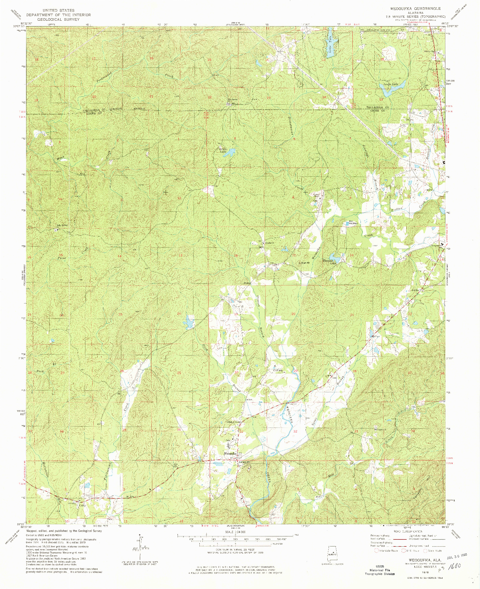 USGS 1:24000-SCALE QUADRANGLE FOR WEOGUFKA, AL 1979