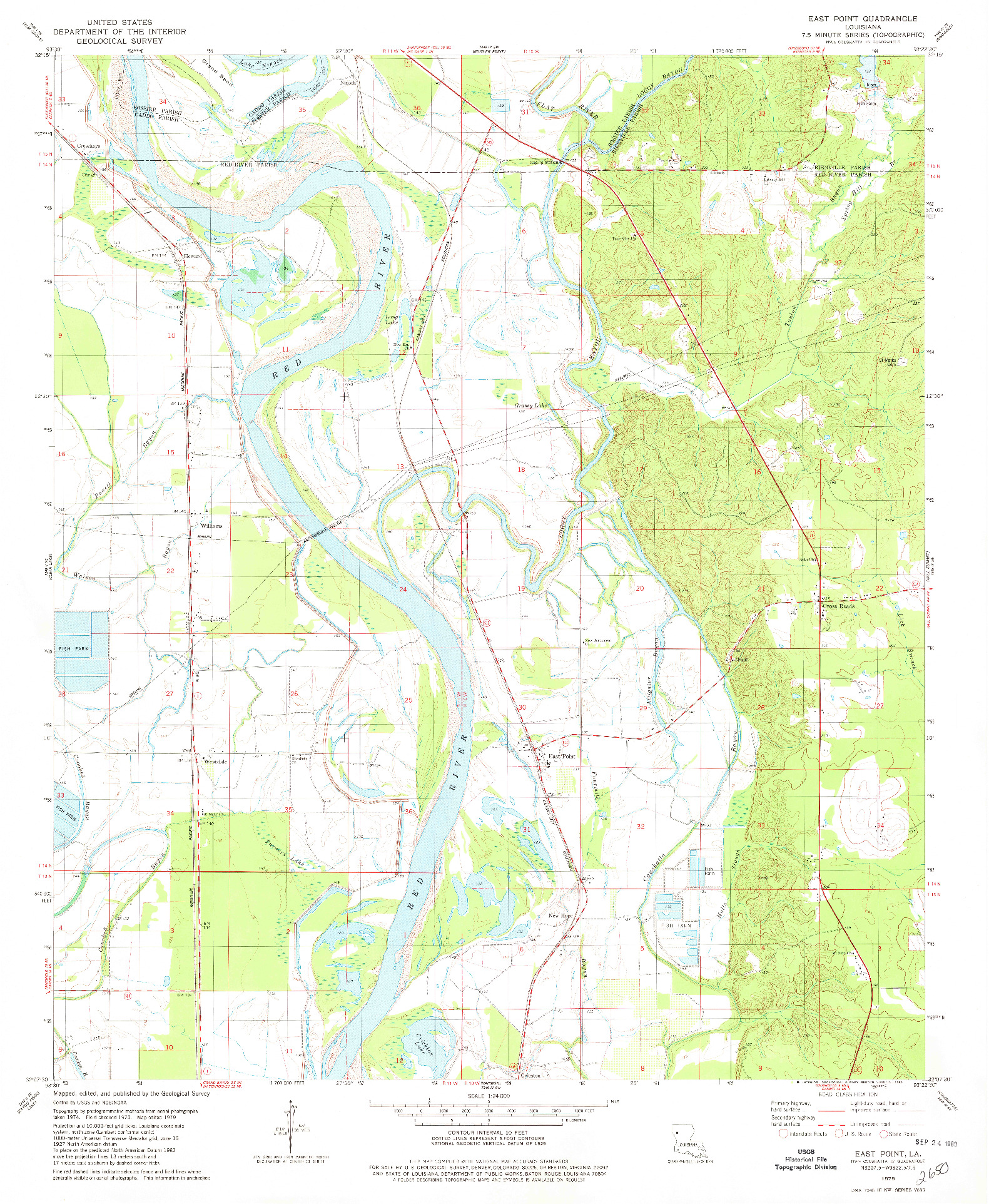 USGS 1:24000-SCALE QUADRANGLE FOR EAST POINT, LA 1979