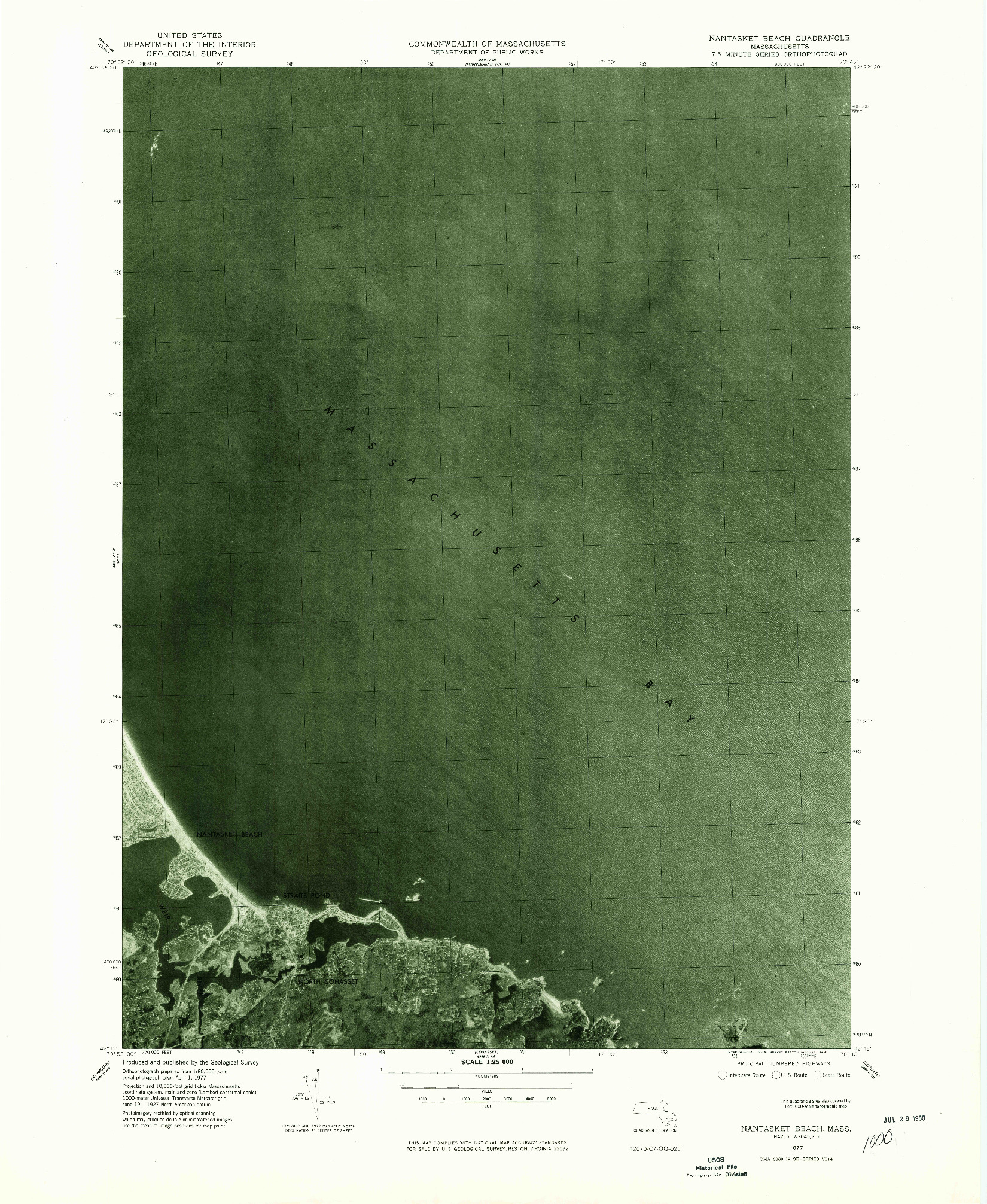 USGS 1:24000-SCALE QUADRANGLE FOR NANTASKET BEACH, MA 1977