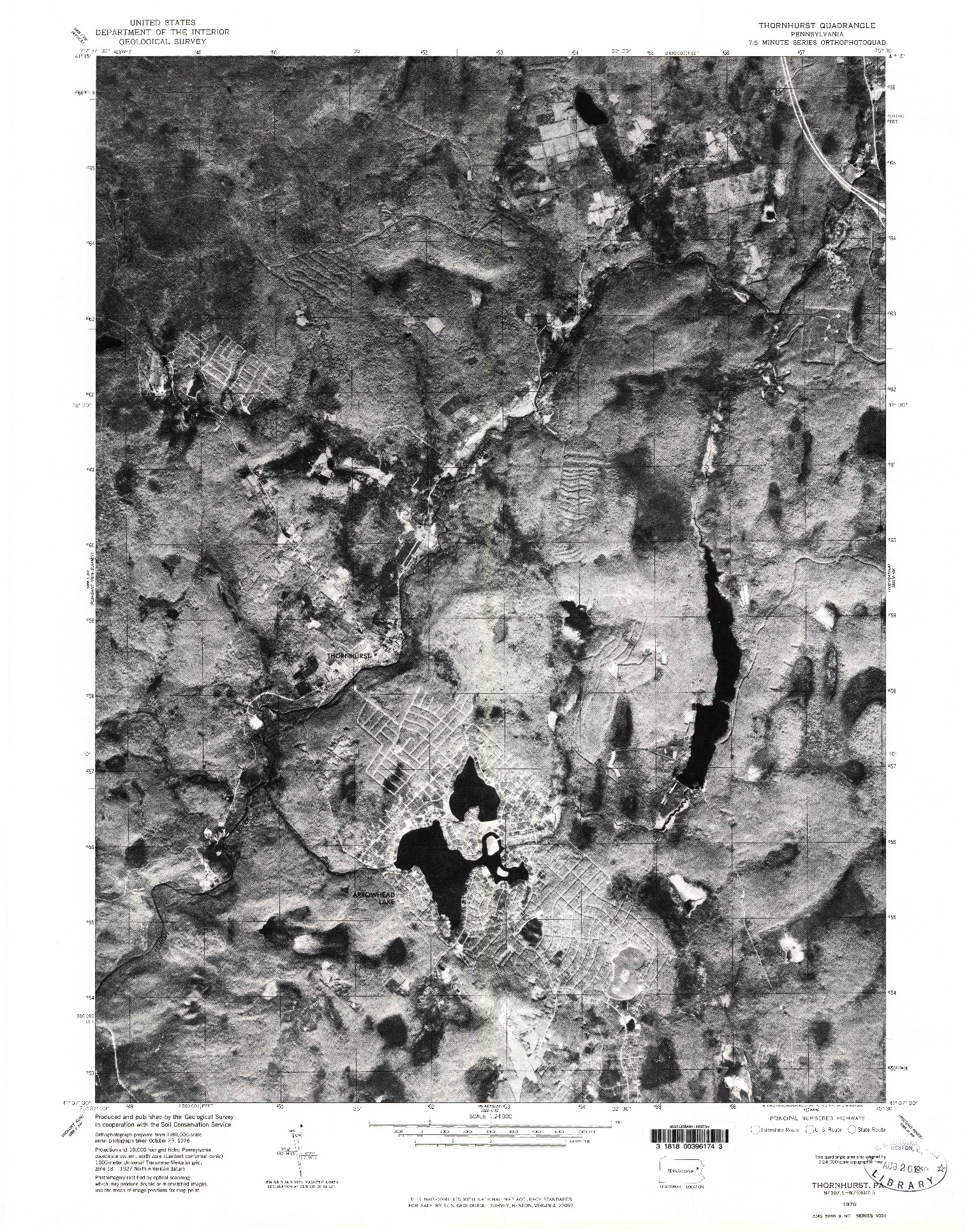USGS 1:24000-SCALE QUADRANGLE FOR THORNHURST, PA 1976