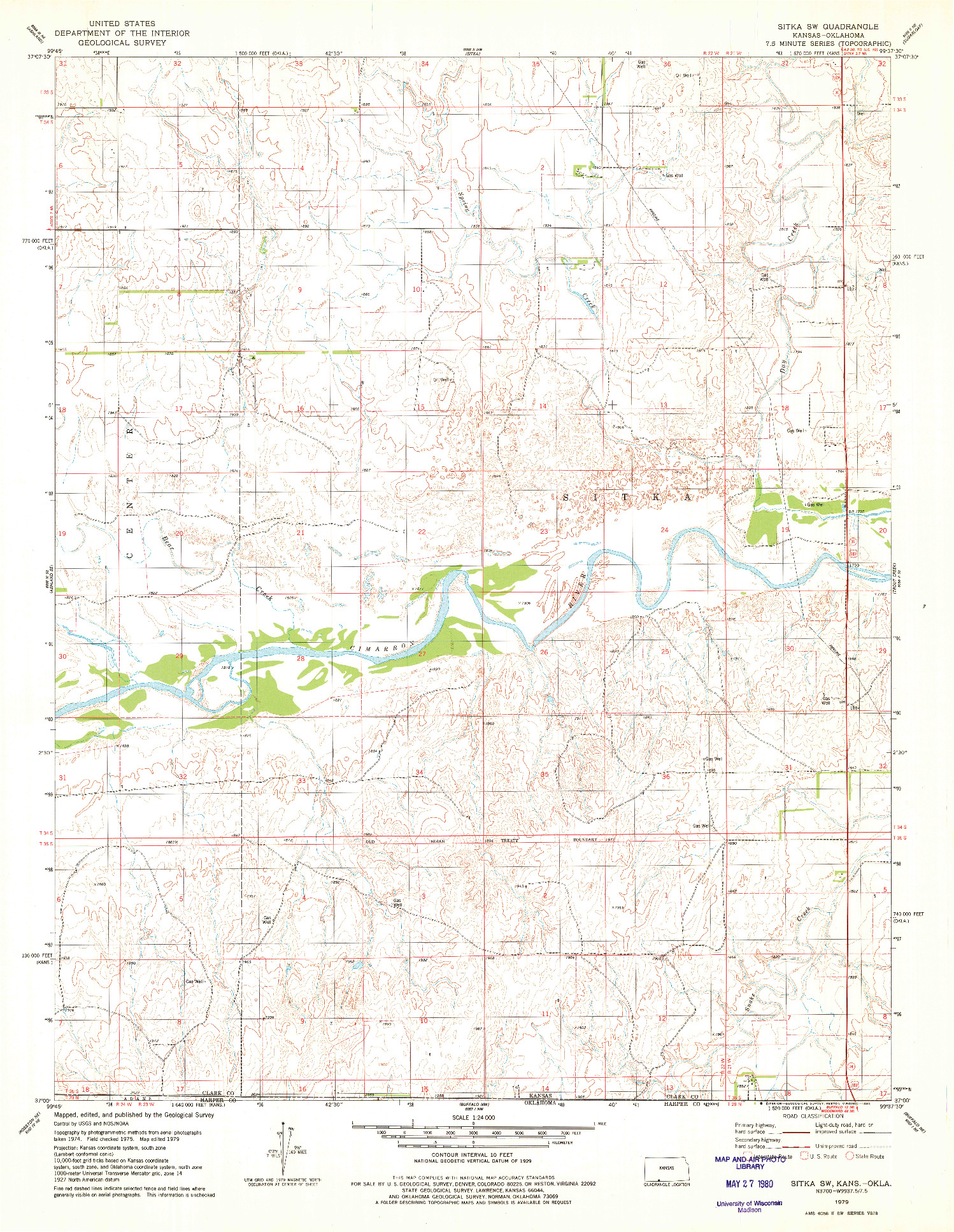 USGS 1:24000-SCALE QUADRANGLE FOR SITKA SW, KS 1979