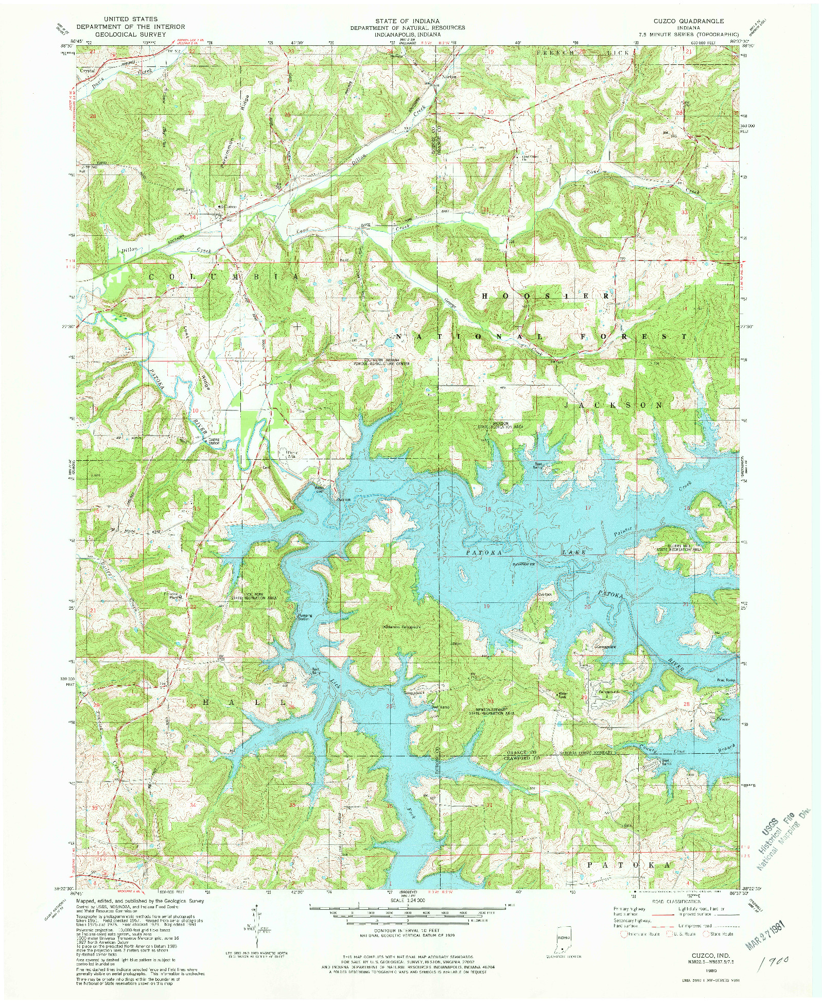 USGS 1:24000-SCALE QUADRANGLE FOR CUZCO, IN 1980