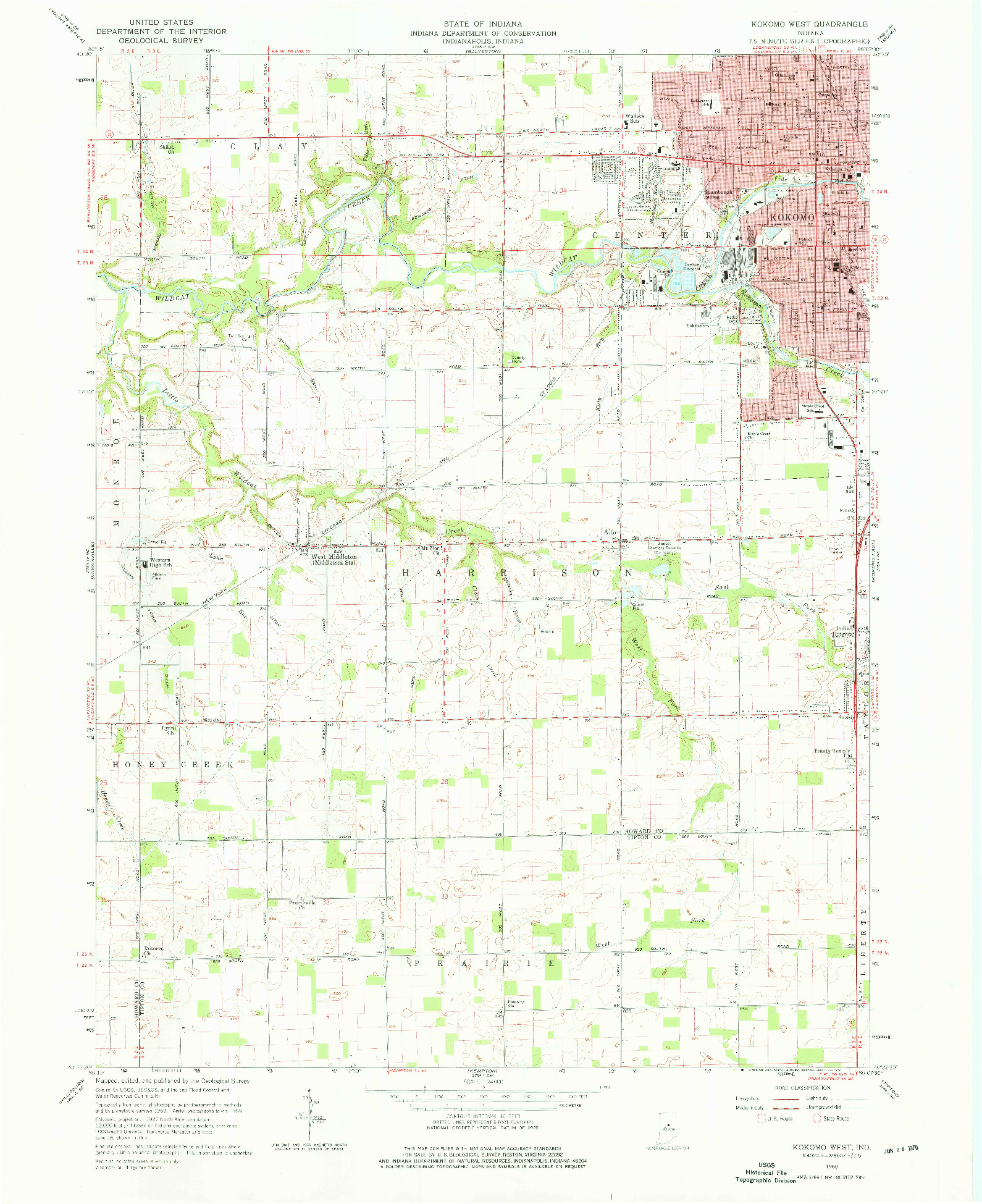 USGS 1:24000-SCALE QUADRANGLE FOR KOKOMO WEST, IN 1960