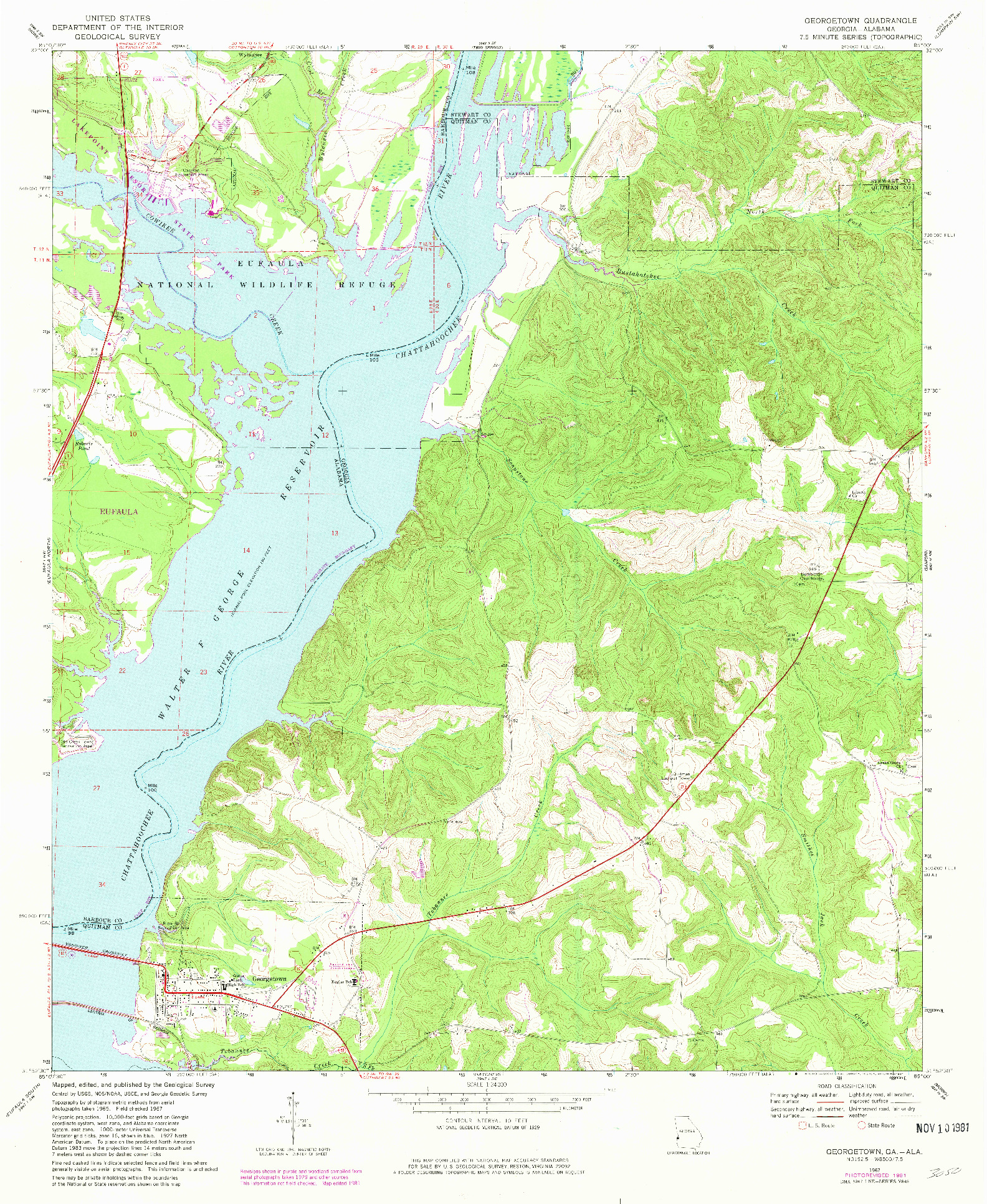 USGS 1:24000-SCALE QUADRANGLE FOR GEORGETOWN, GA 1967