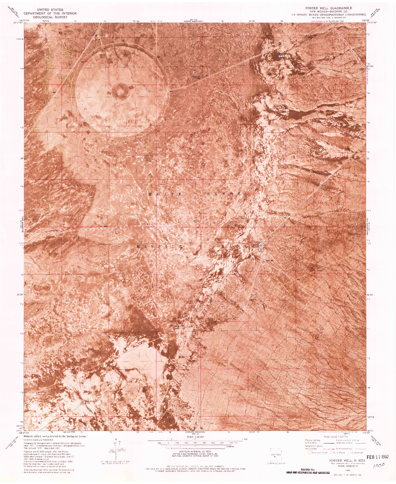 USGS 1:24000-SCALE QUADRANGLE FOR FOSTER WELL, NM 1981