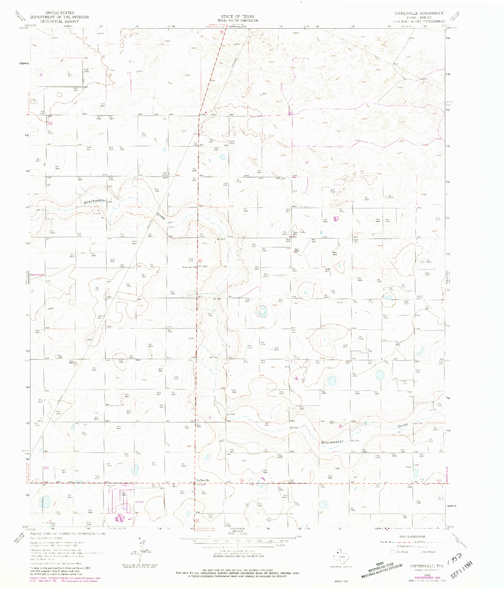 USGS 1:24000-SCALE QUADRANGLE FOR COFFERVILLE, TX 1962