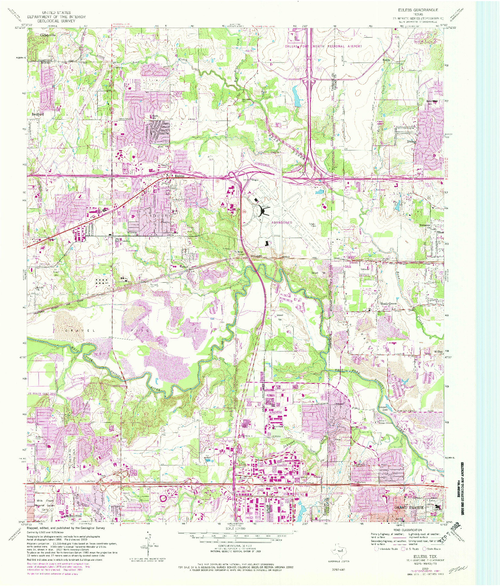 USGS 1:24000-SCALE QUADRANGLE FOR EULESS, TX 1959