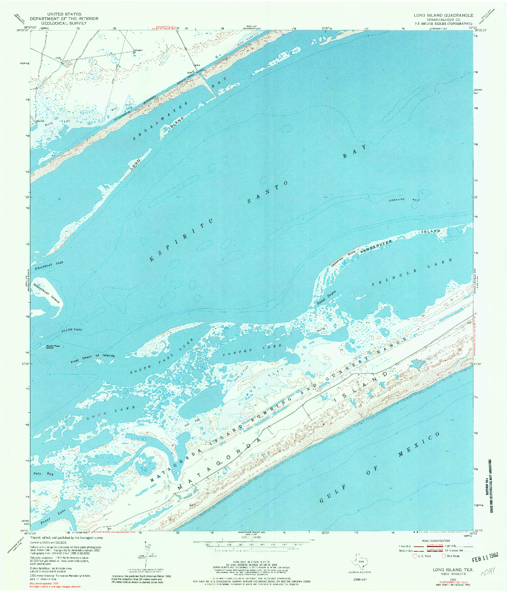 USGS 1:24000-SCALE QUADRANGLE FOR LONG ISLAND, TX 1952