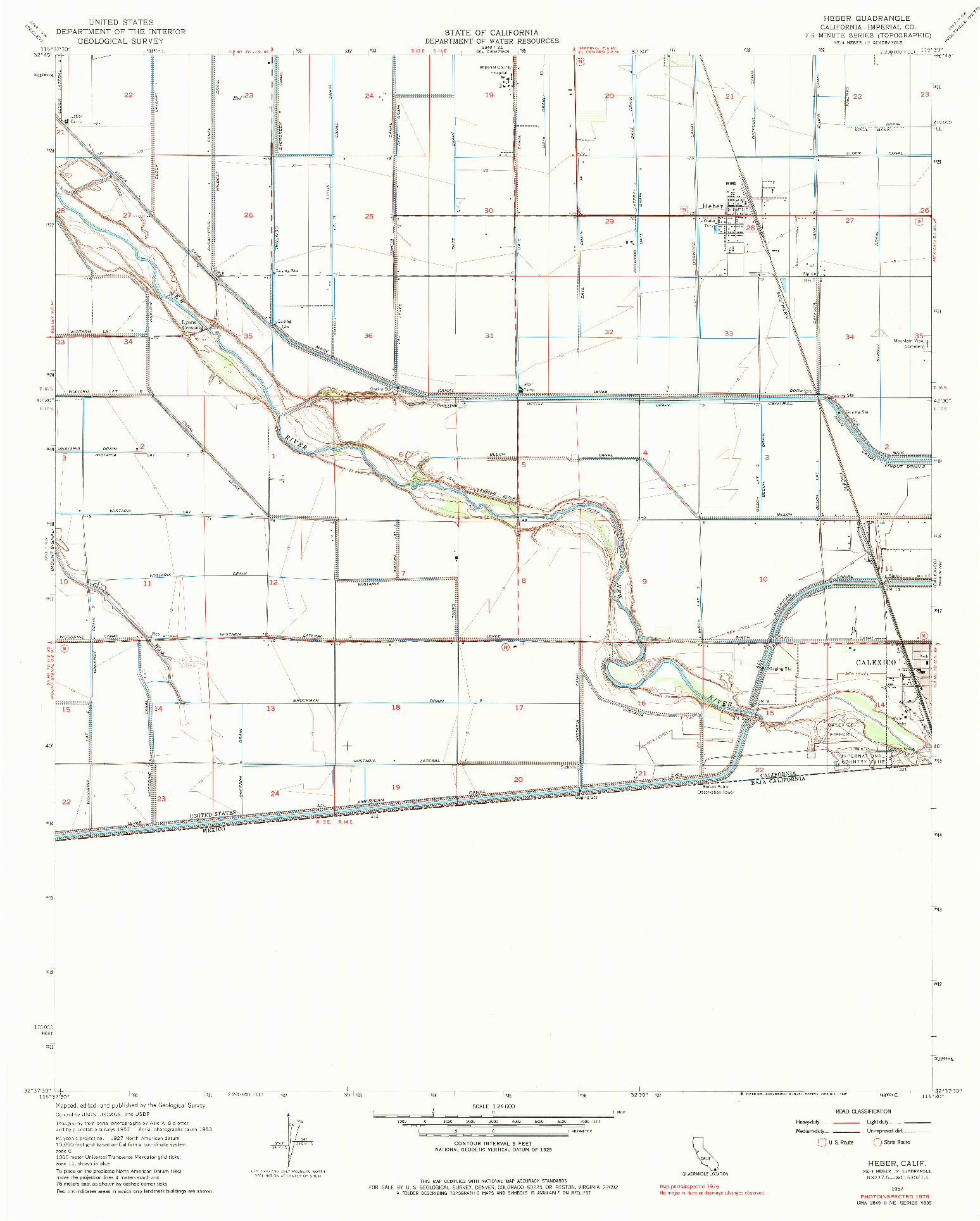USGS 1:24000-SCALE QUADRANGLE FOR HEBER, CA 1957