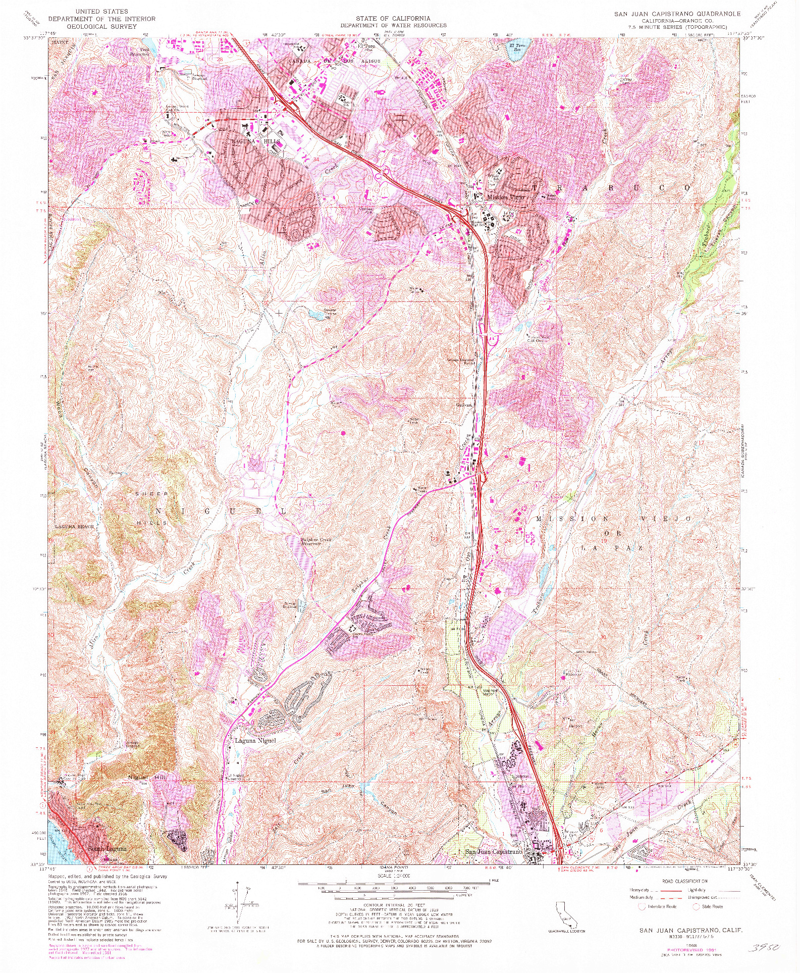 USGS 1:24000-SCALE QUADRANGLE FOR SAN JUAN CAPISTRANO, CA 1968