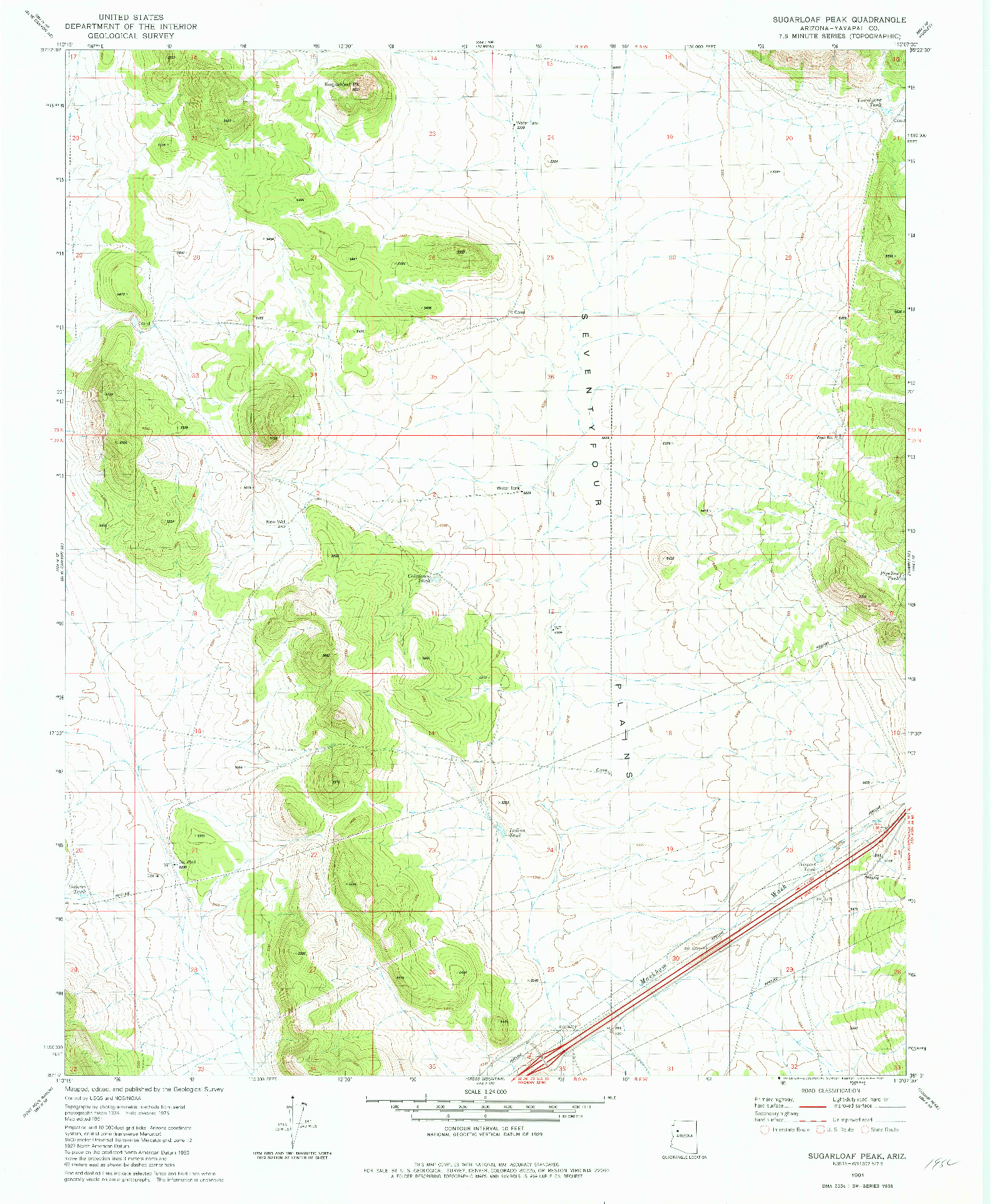 USGS 1:24000-SCALE QUADRANGLE FOR SUGARLOAF PEAK, AZ 1981