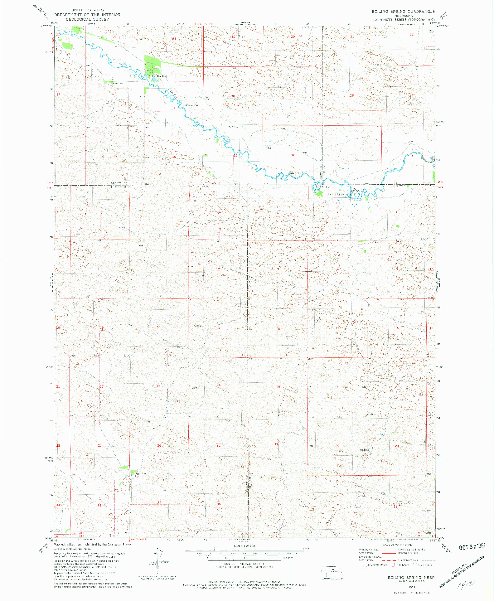 USGS 1:24000-SCALE QUADRANGLE FOR BOILING SPRING, NE 1981