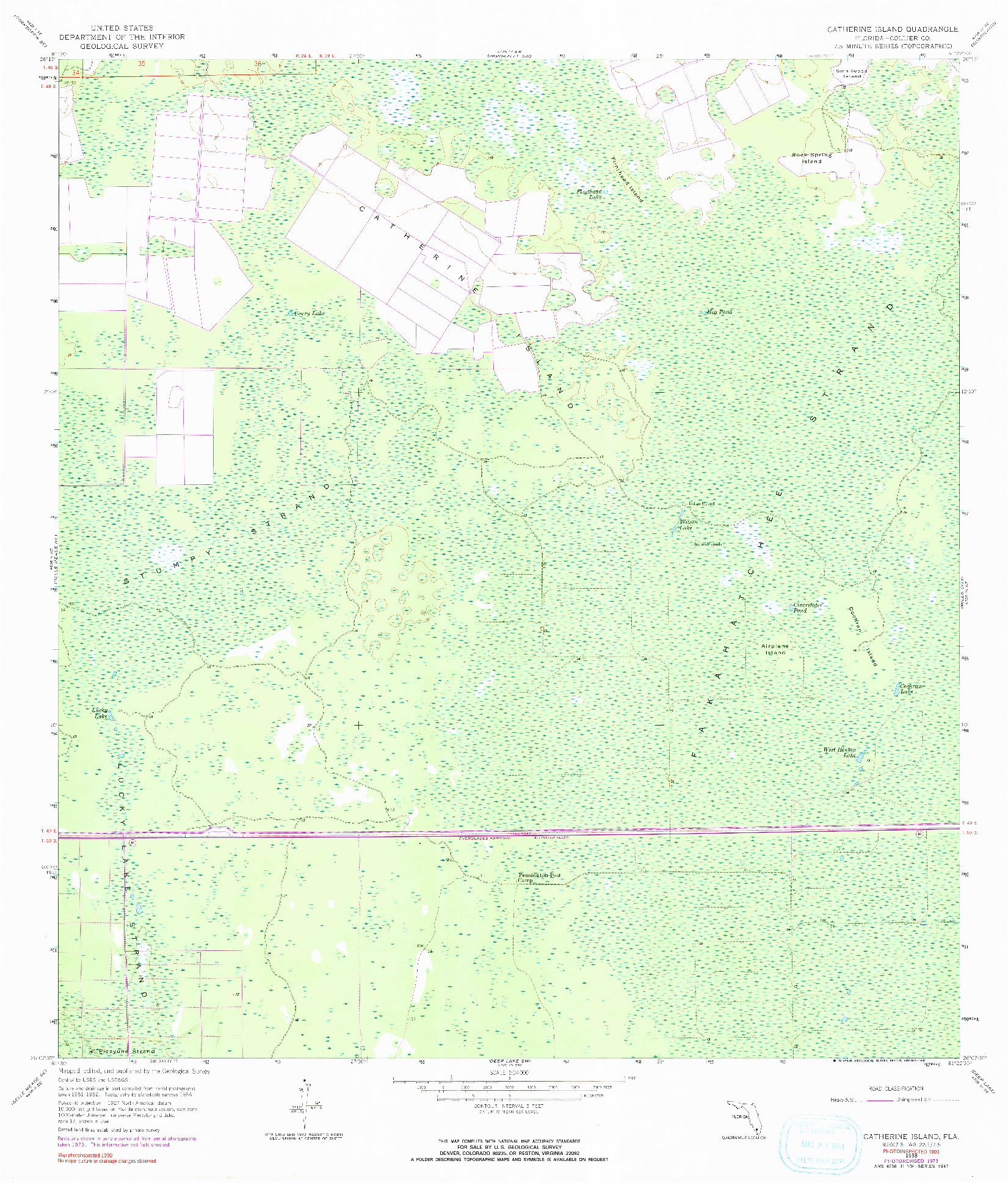 USGS 1:24000-SCALE QUADRANGLE FOR CATHERINE ISLAND, FL 1962