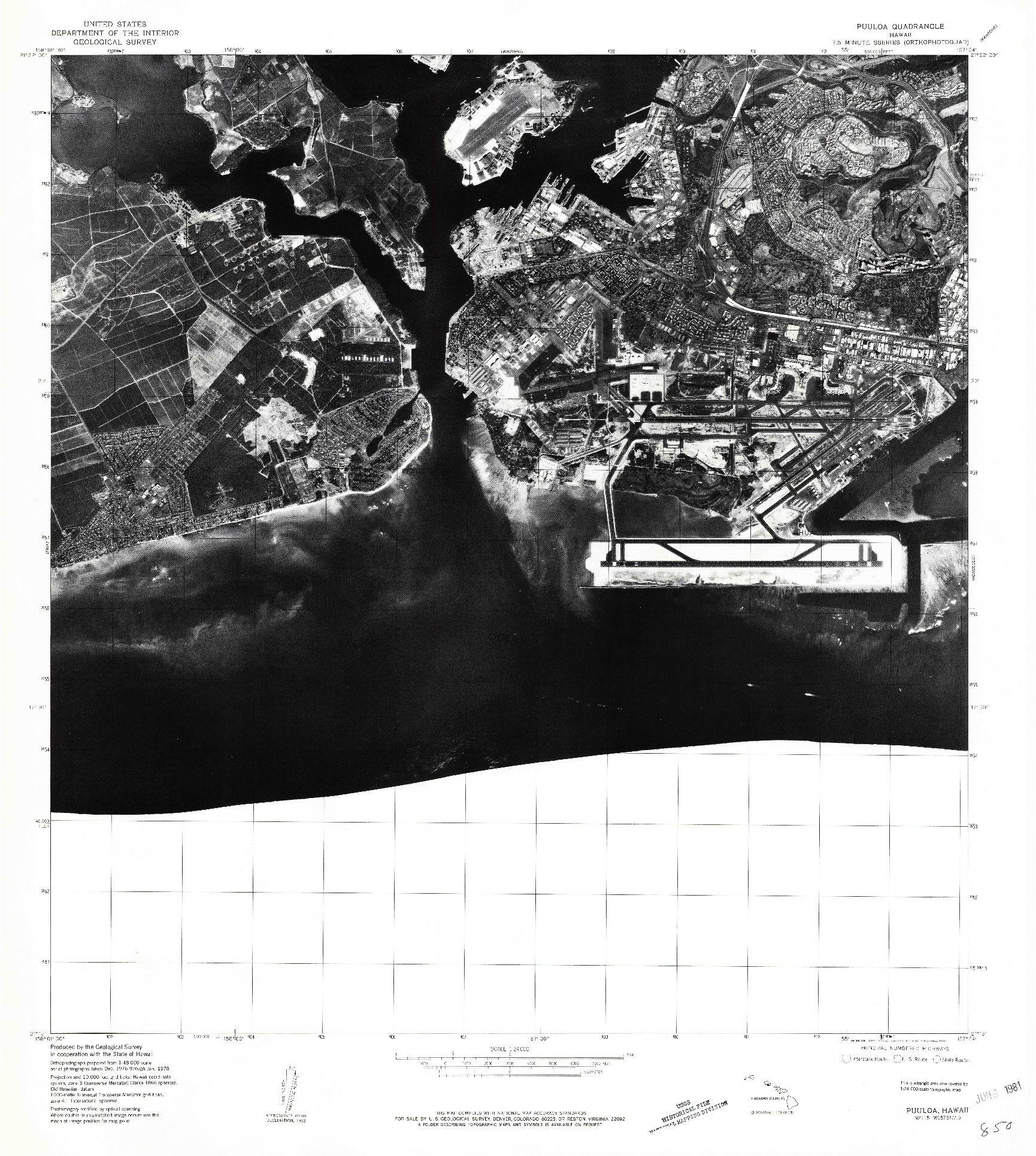 USGS 1:24000-SCALE QUADRANGLE FOR PUULOA, HI 1981