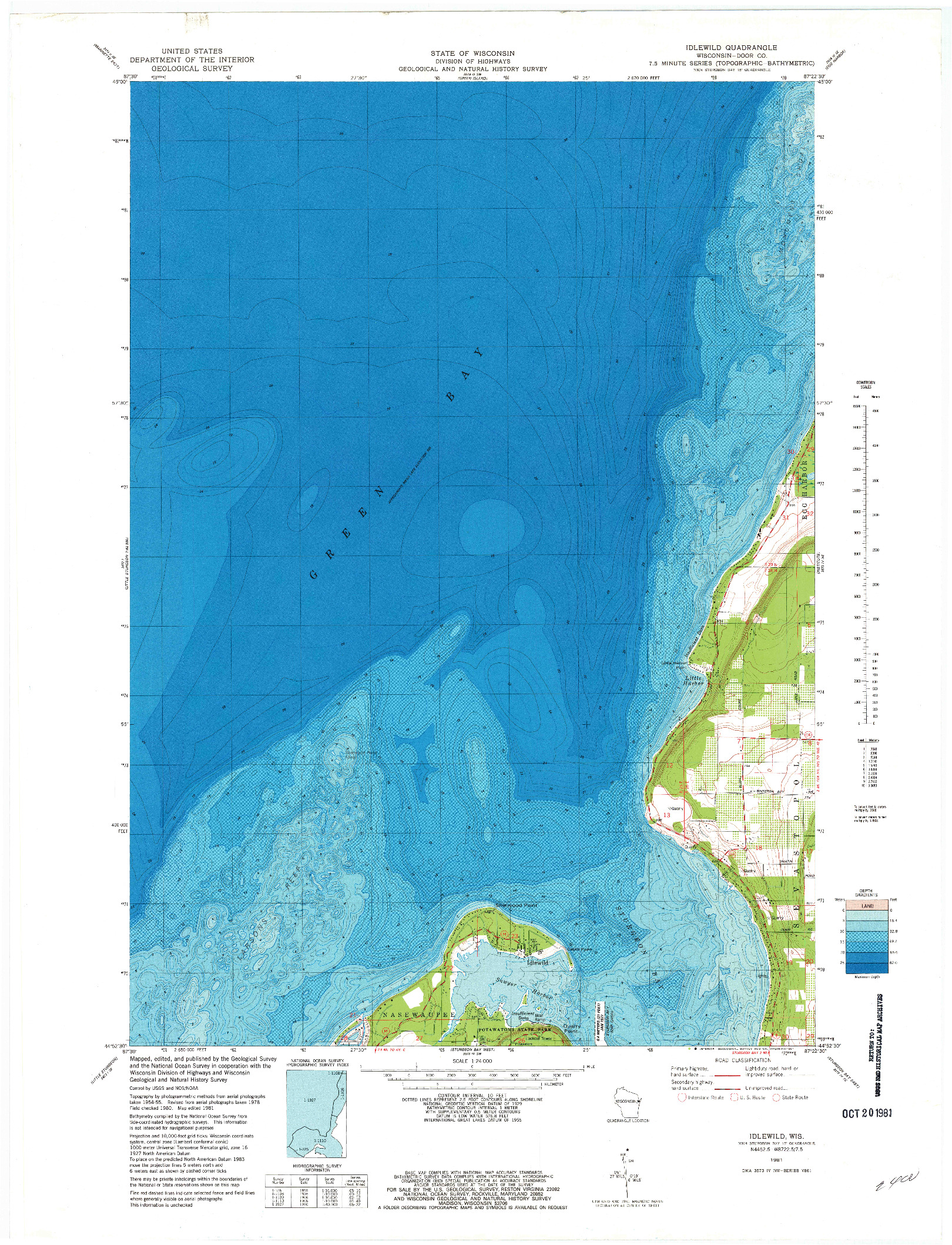 USGS 1:24000-SCALE QUADRANGLE FOR IDLEWILD, WI 1981