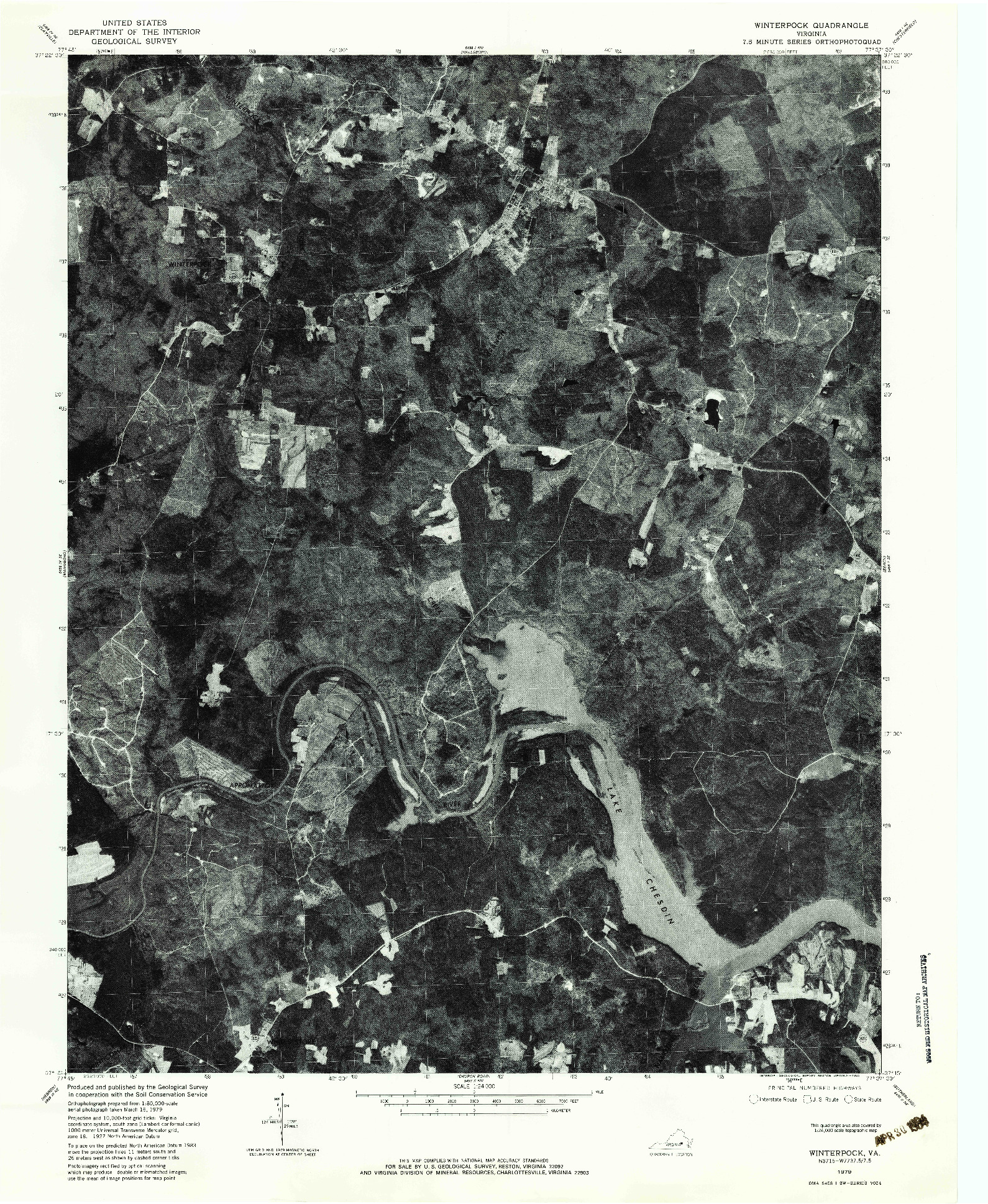 USGS 1:24000-SCALE QUADRANGLE FOR WINTERPOCK, VA 1979
