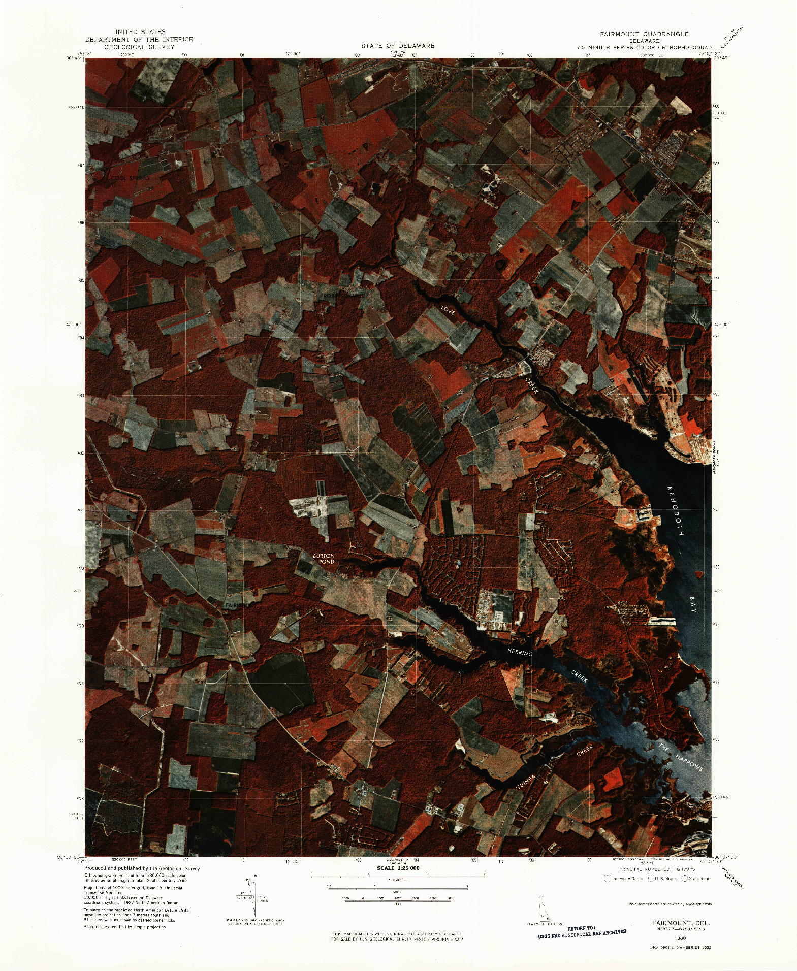 USGS 1:25000-SCALE QUADRANGLE FOR FAIRMOUNT, DE 1980