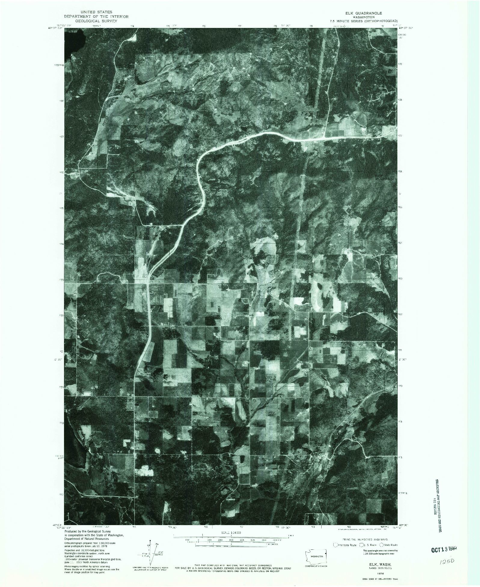 USGS 1:24000-SCALE QUADRANGLE FOR ELK, WA 1978