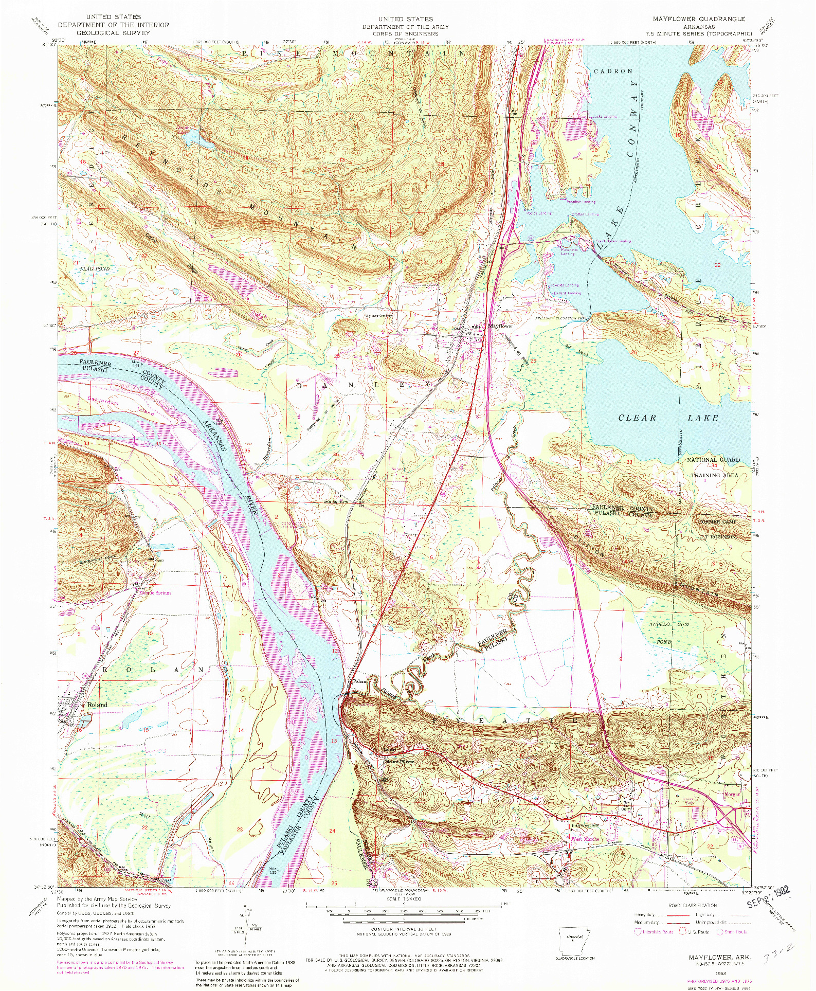 USGS 1:24000-SCALE QUADRANGLE FOR MAYFLOWER, AR 1953