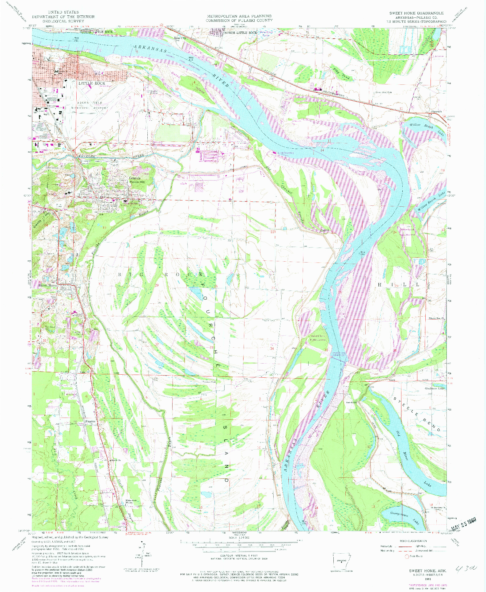 USGS 1:24000-SCALE QUADRANGLE FOR SWEET HOME, AR 1961