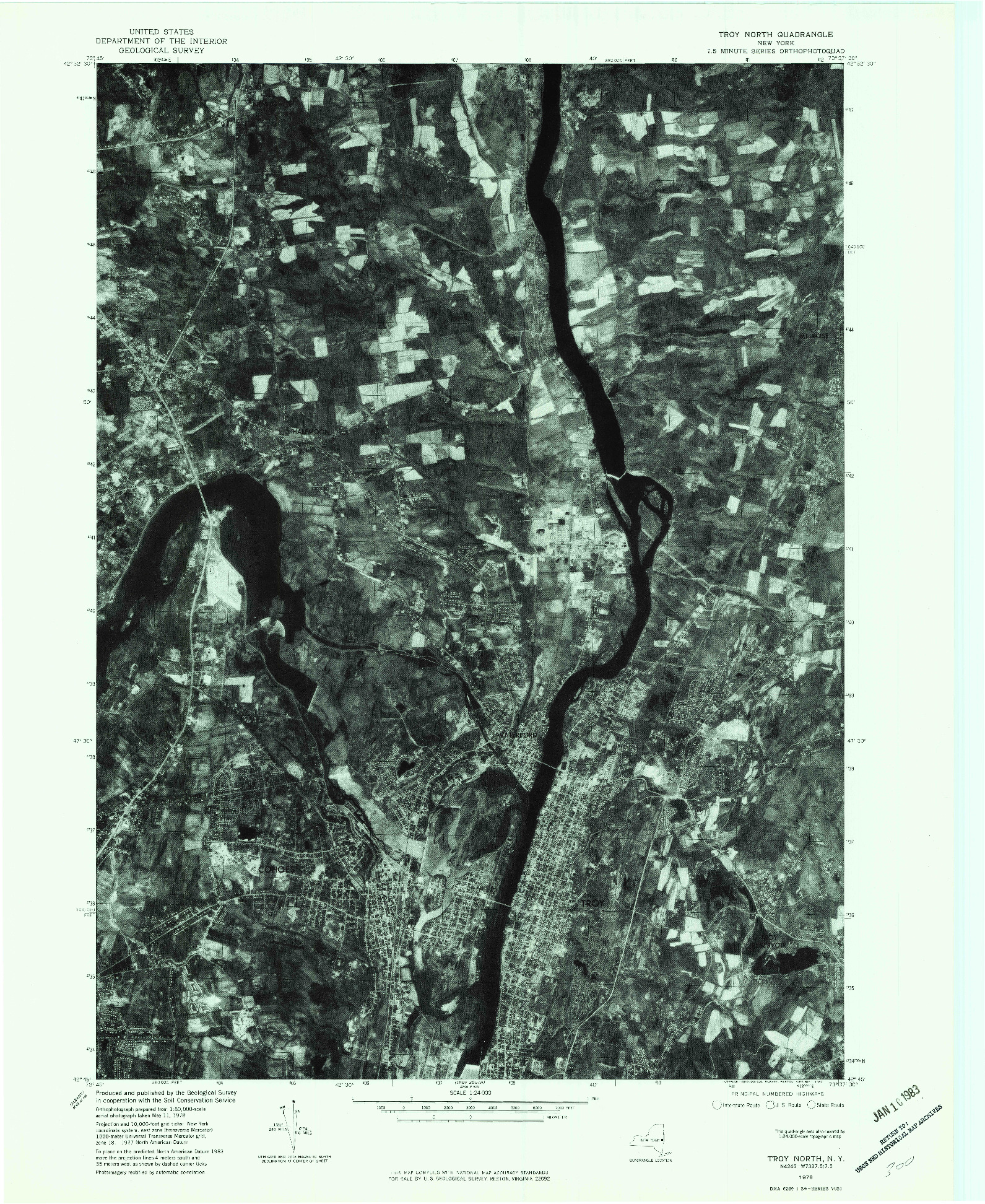 USGS 1:24000-SCALE QUADRANGLE FOR TROY NORTH, NY 1978