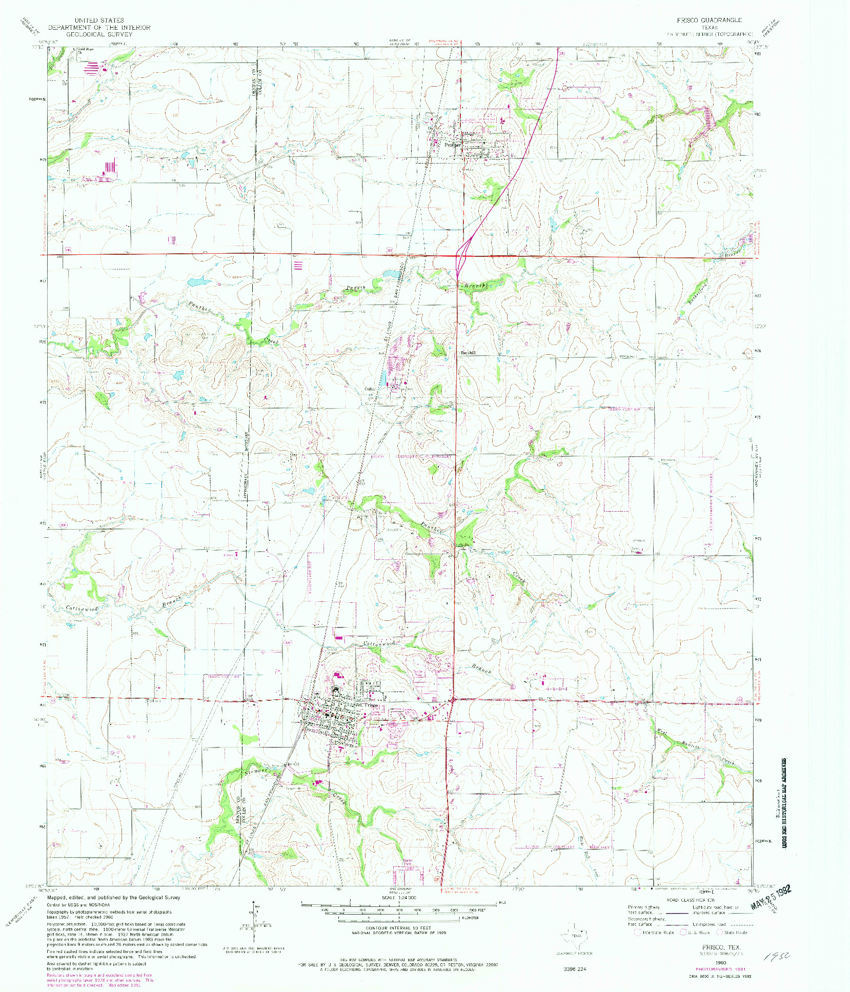 USGS 1:24000-SCALE QUADRANGLE FOR FRISCO, TX 1960