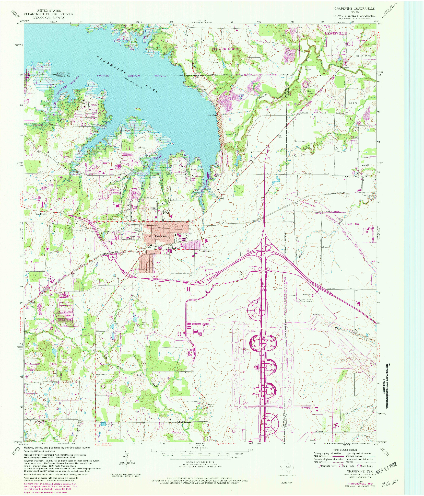 USGS 1:24000-SCALE QUADRANGLE FOR GRAPEVINE, TX 1959