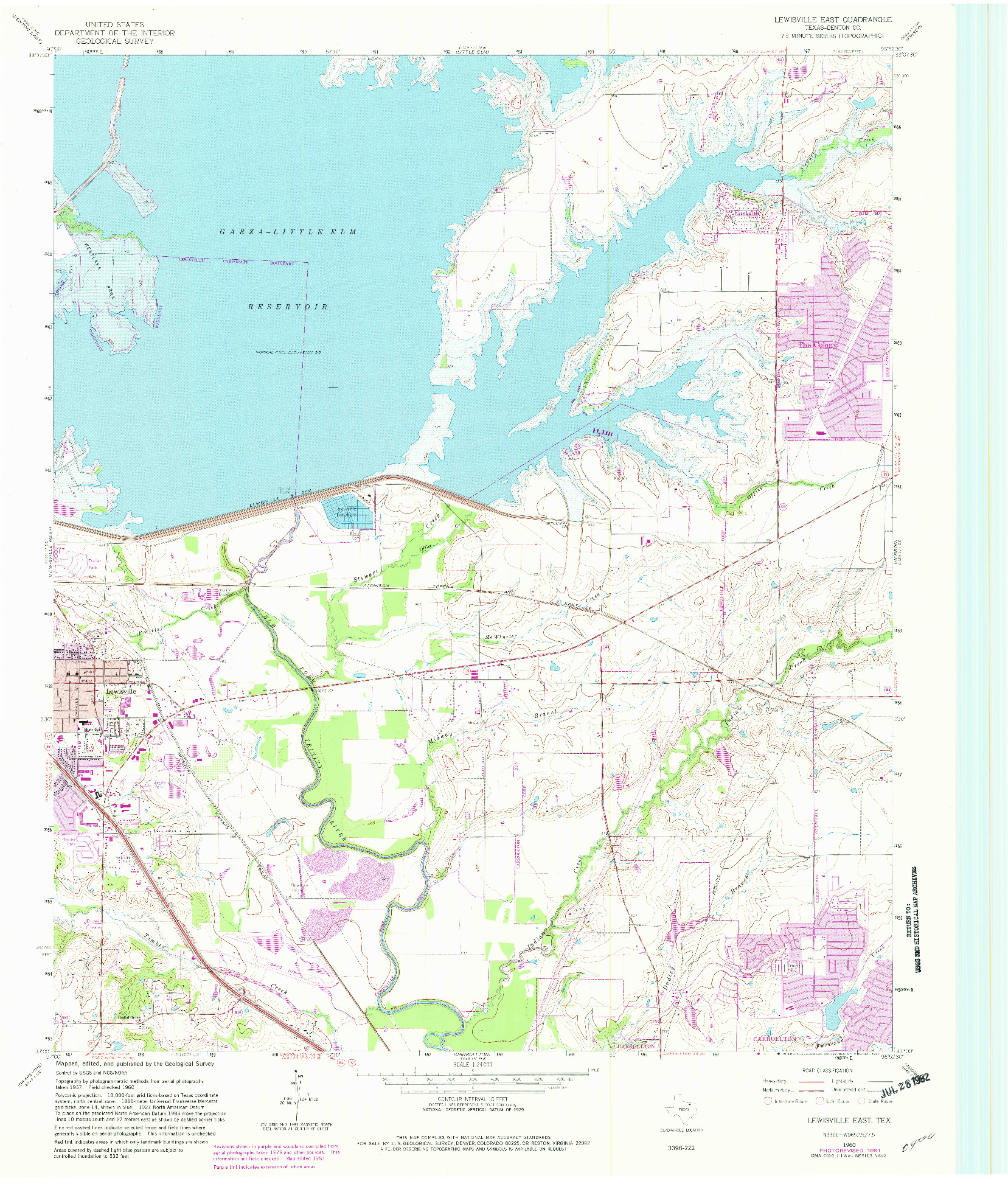 USGS 1:24000-SCALE QUADRANGLE FOR LEWISVILLE EAST, TX 1960