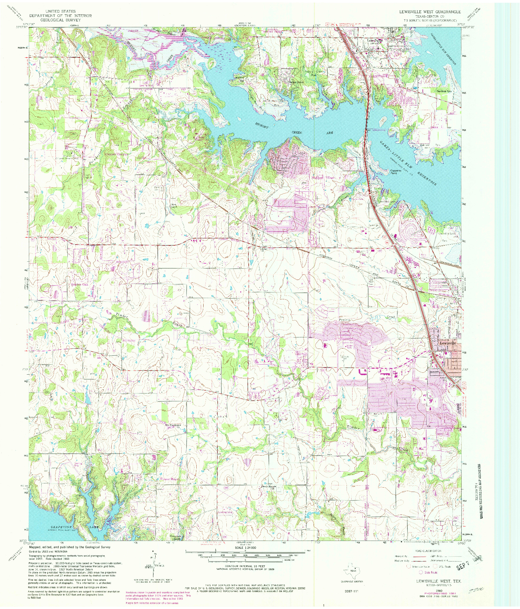 USGS 1:24000-SCALE QUADRANGLE FOR LEWISVILLE WEST, TX 1960