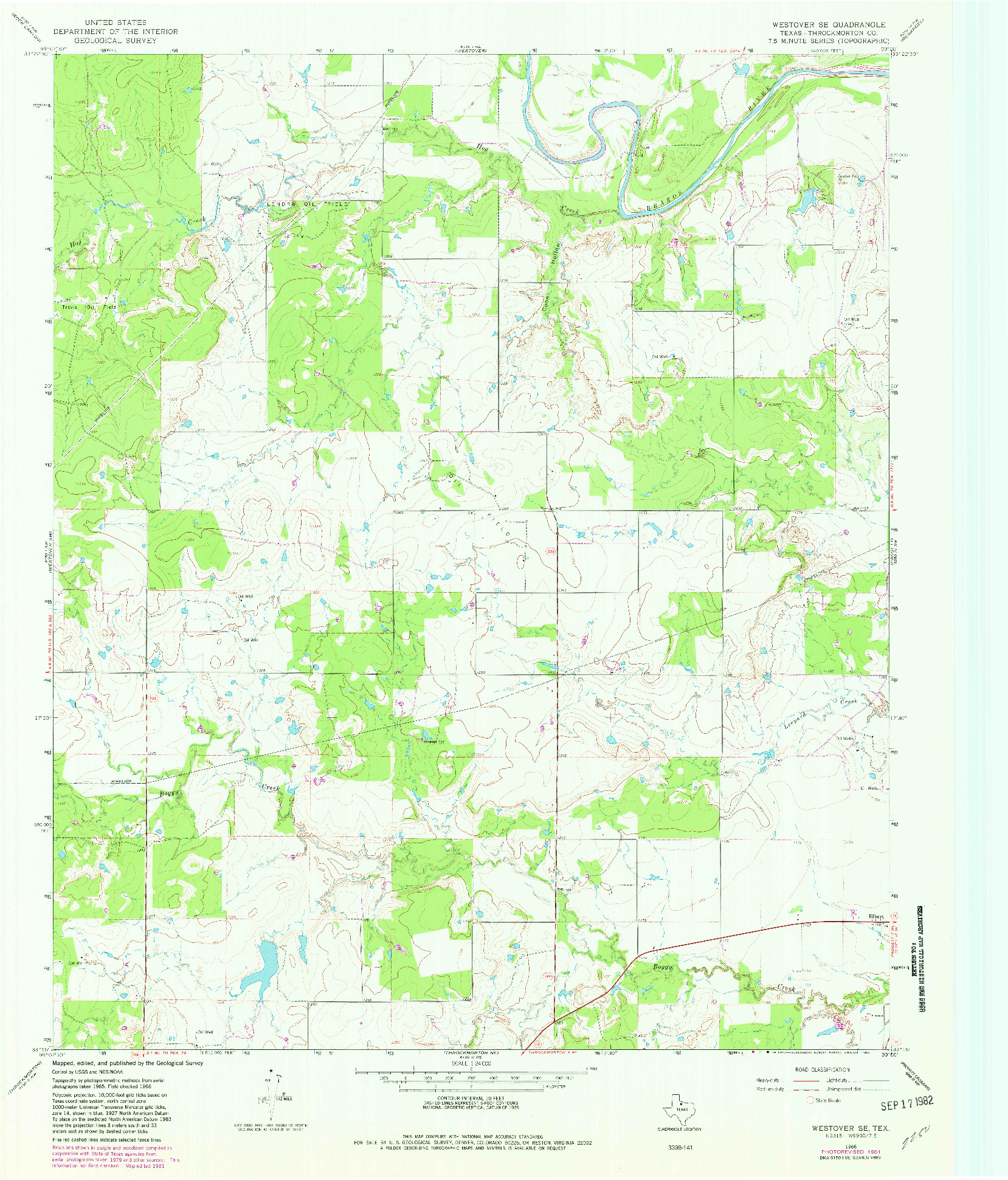 USGS 1:24000-SCALE QUADRANGLE FOR WESTOVER SE, TX 1966