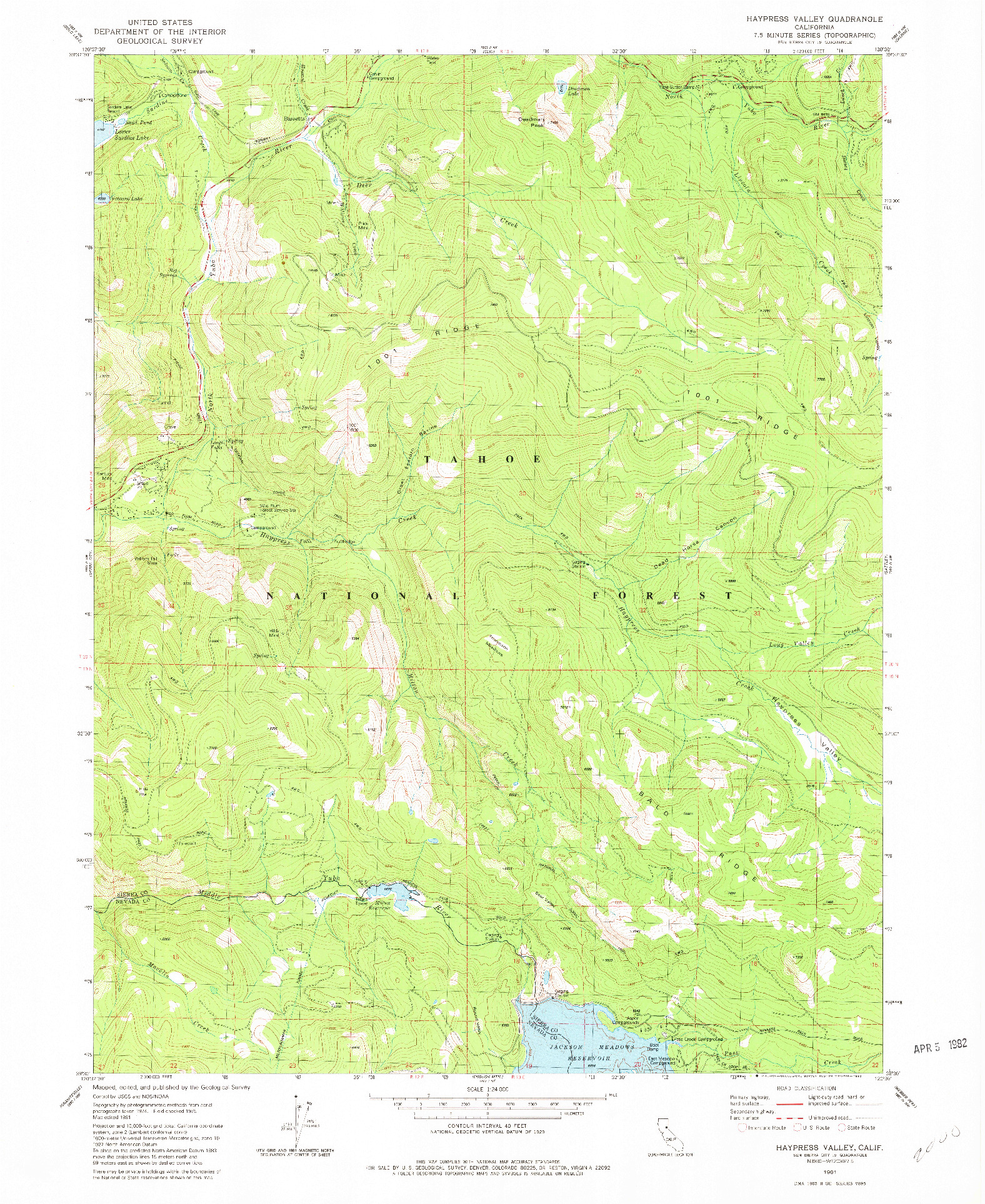 USGS 1:24000-SCALE QUADRANGLE FOR HAYPRESS VALLEY, CA 1981