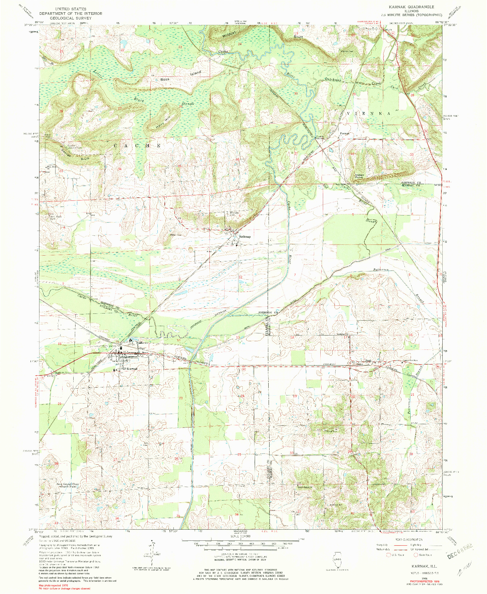 USGS 1:24000-SCALE QUADRANGLE FOR KARNAK, IL 1966