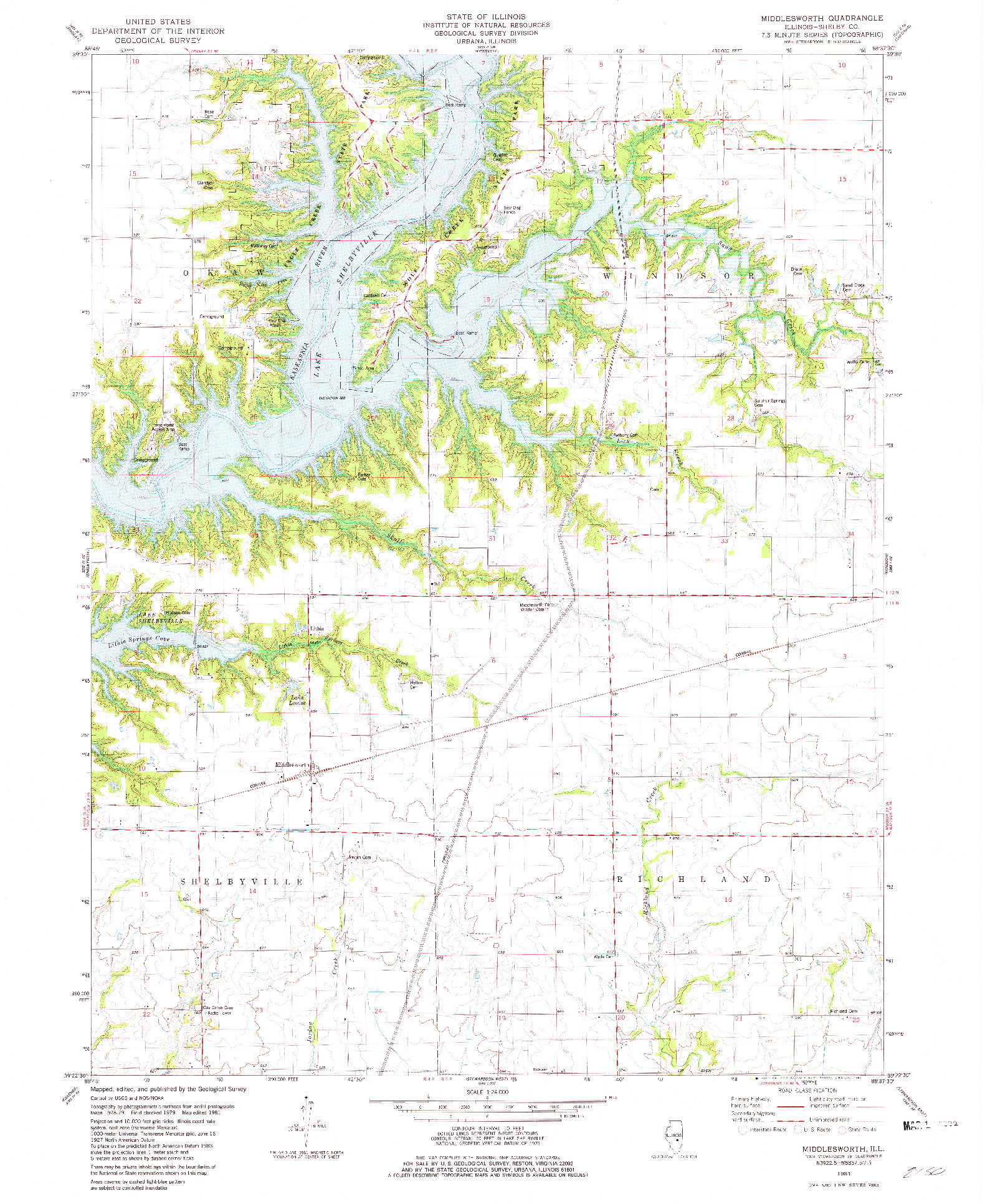 USGS 1:24000-SCALE QUADRANGLE FOR MIDDLESWORTH, IL 1981