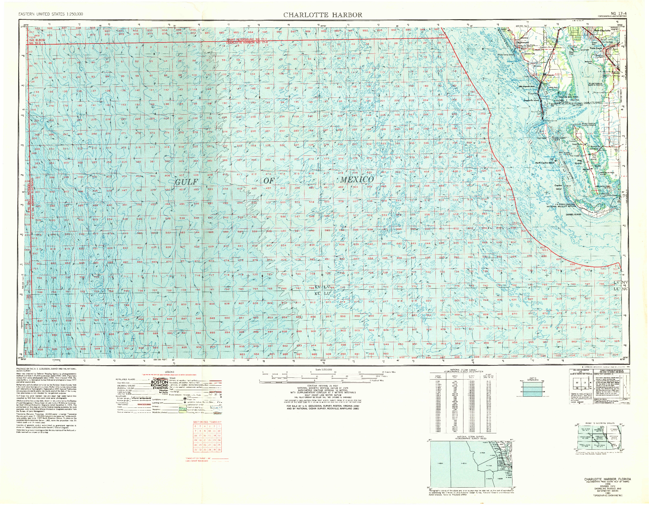 USGS 1:250000-SCALE QUADRANGLE FOR CHARLOTTE HARBOR, FL 1956