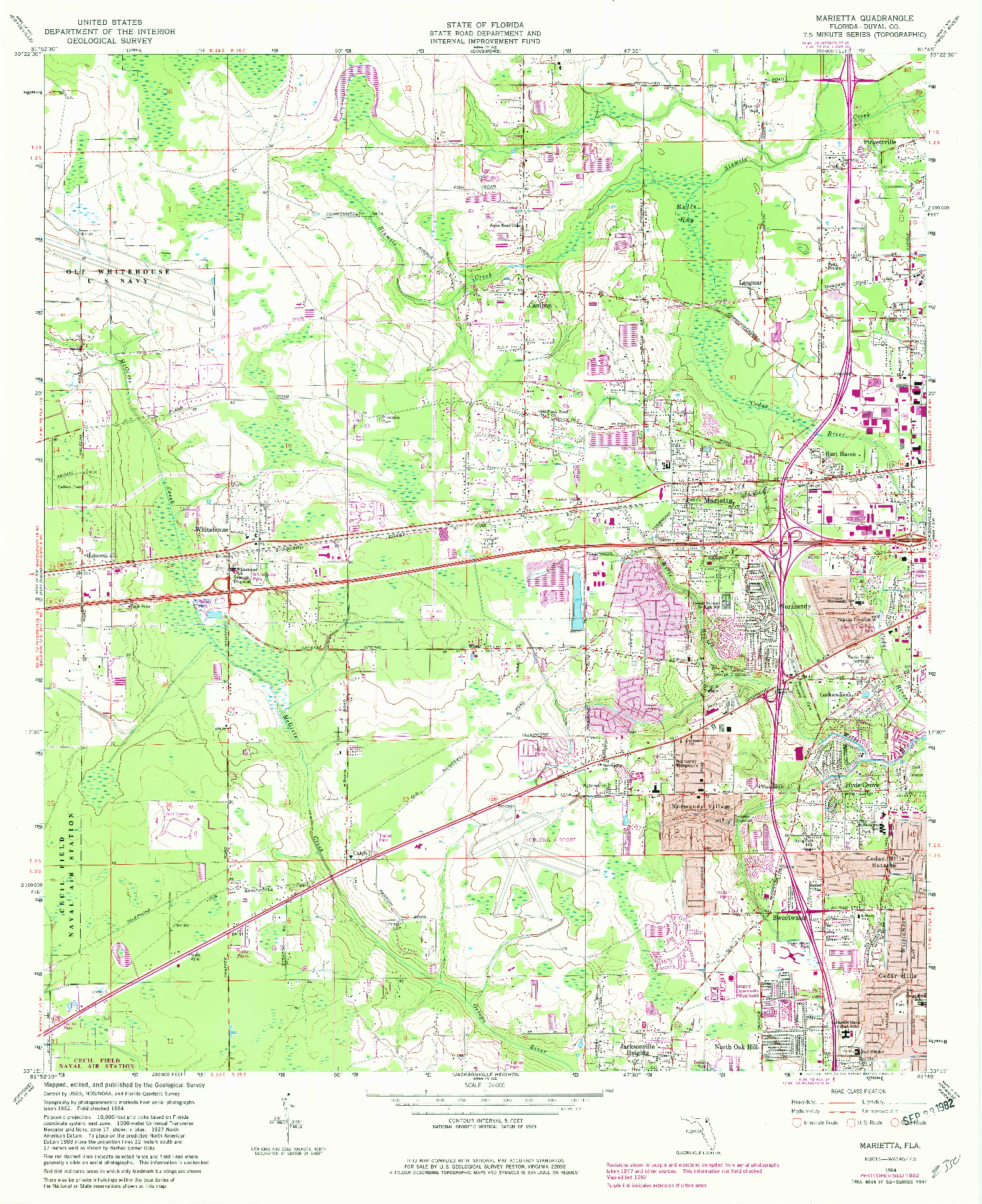 USGS 1:24000-SCALE QUADRANGLE FOR MARIETTA, FL 1964