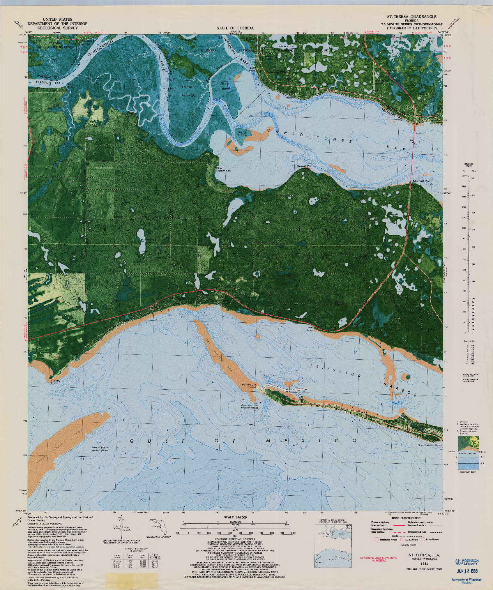 USGS 1:24000-SCALE QUADRANGLE FOR ST. TERESA, FL 1981