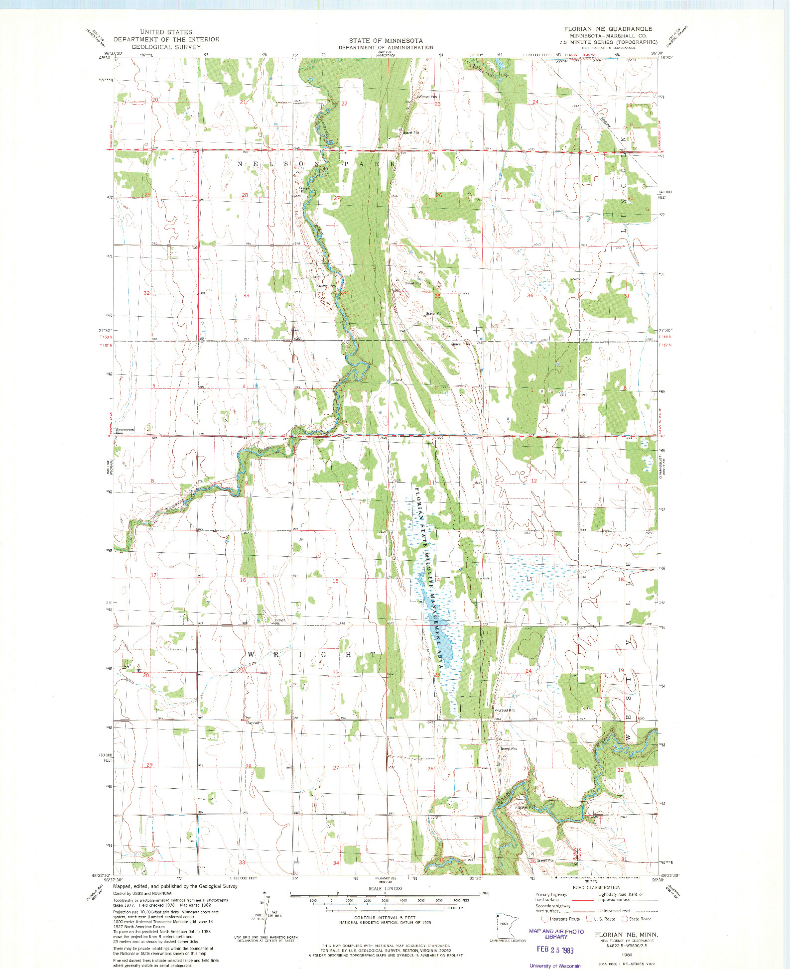 USGS 1:24000-SCALE QUADRANGLE FOR FLORIAN NE, MN 1982