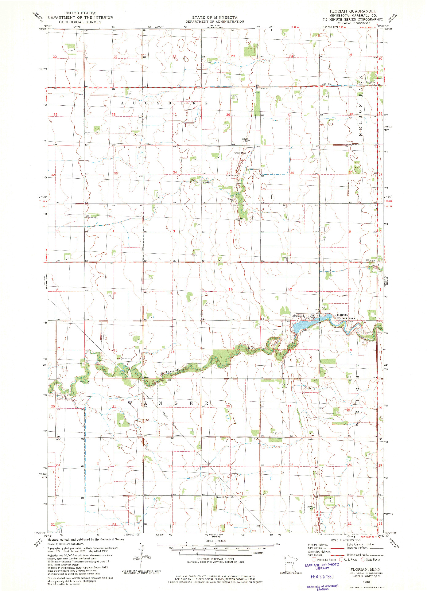 USGS 1:24000-SCALE QUADRANGLE FOR FLORIAN, MN 1982