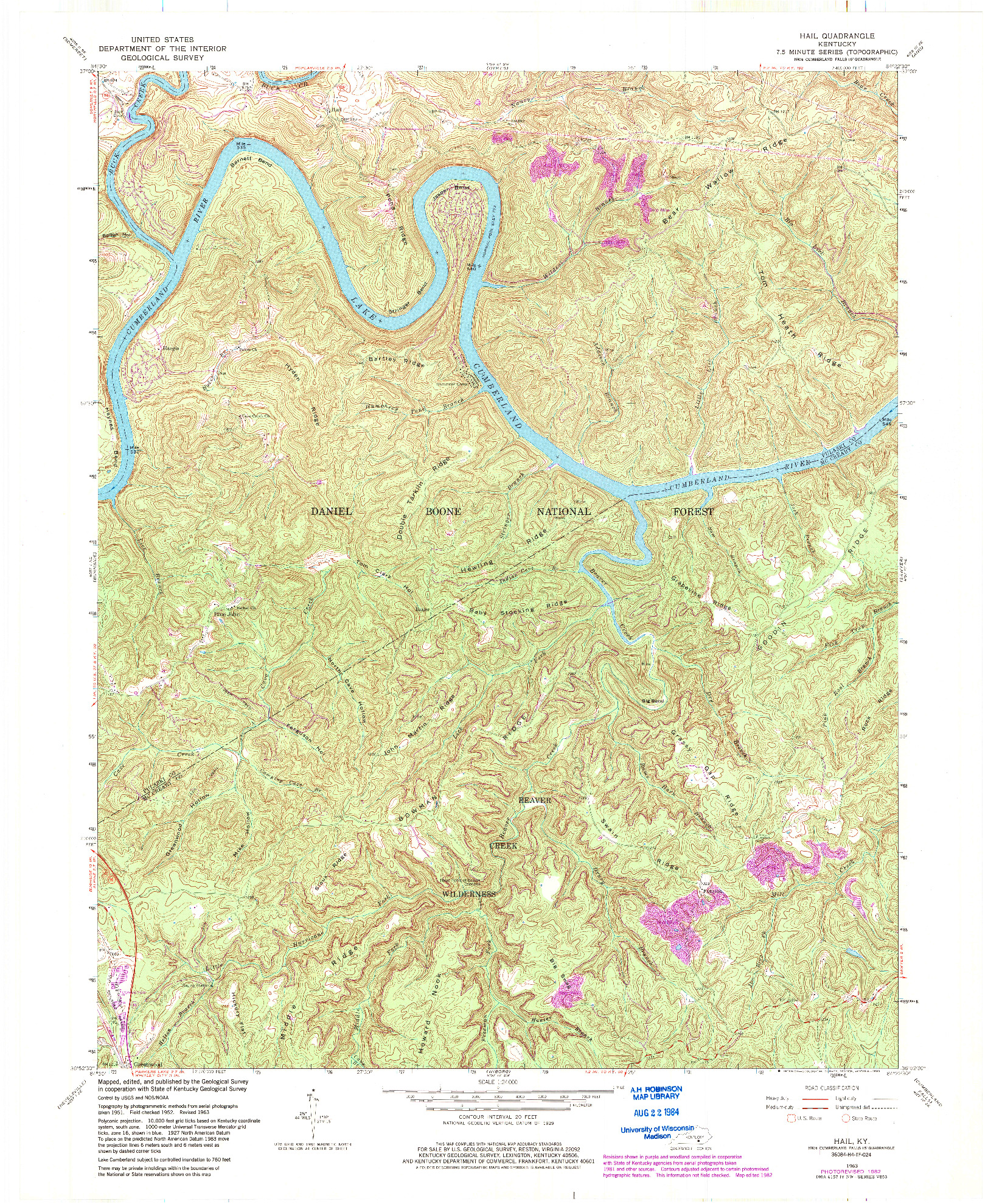 USGS 1:24000-SCALE QUADRANGLE FOR HAIL, KY 1963