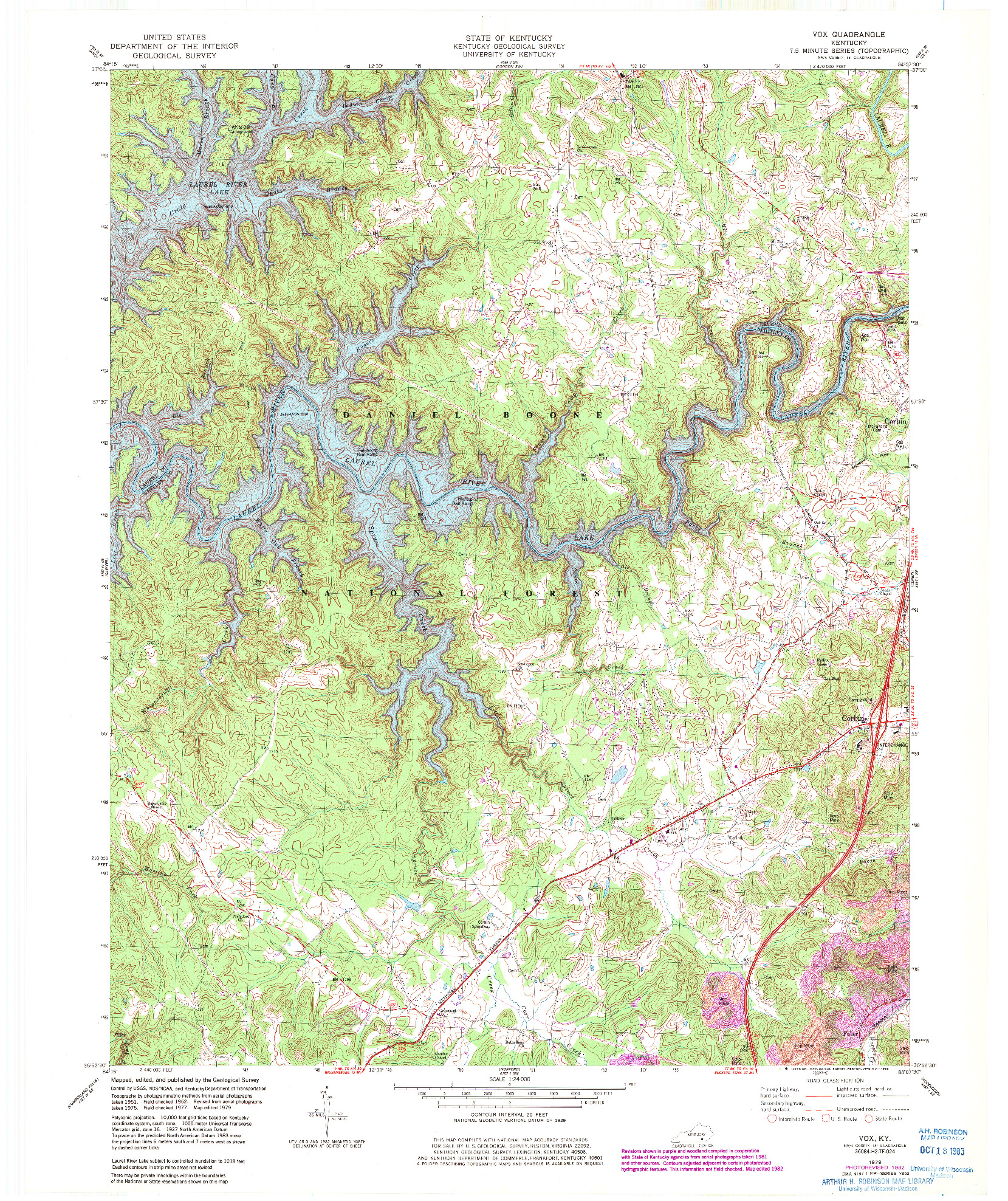 USGS 1:24000-SCALE QUADRANGLE FOR VOX, KY 1979