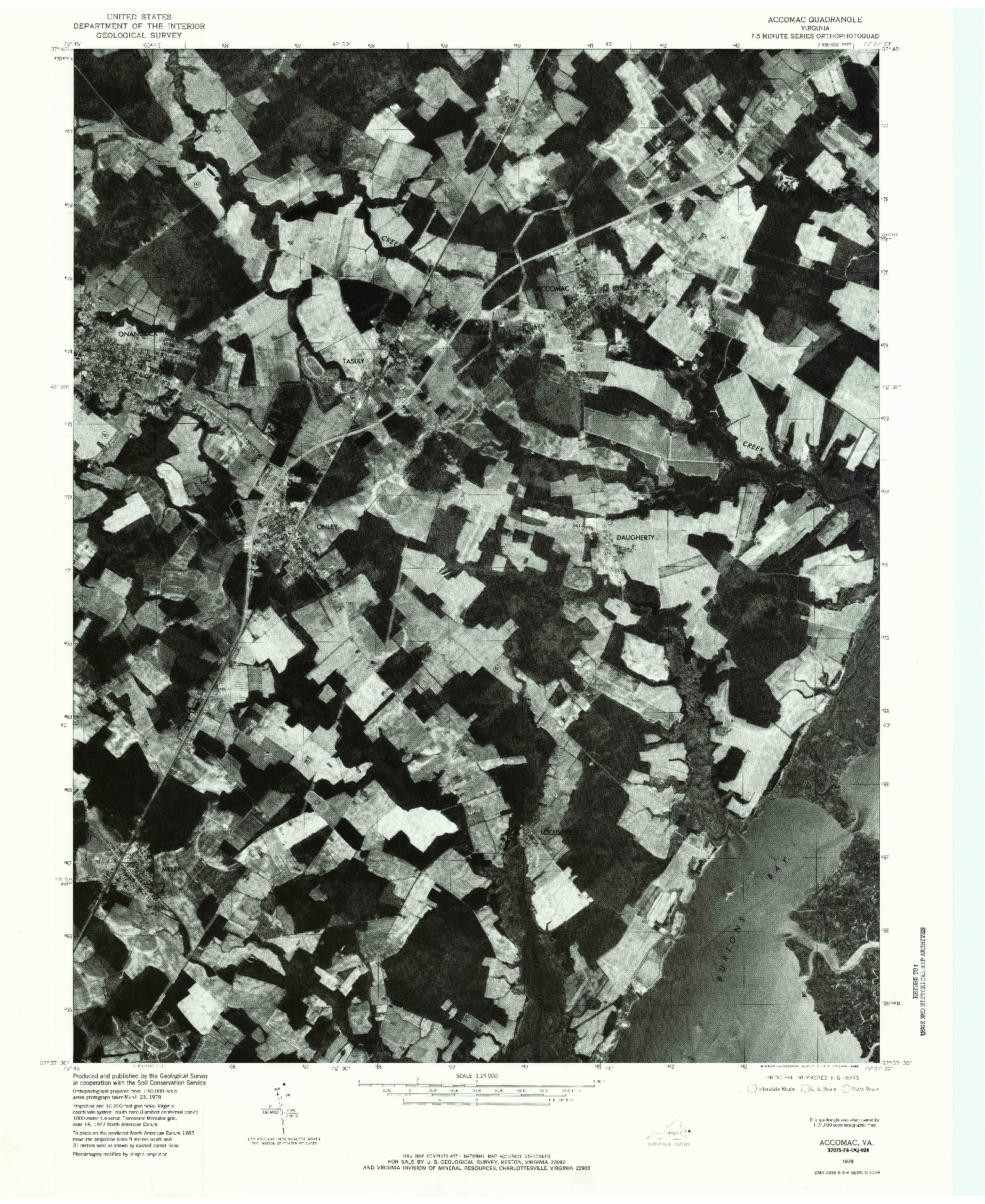 USGS 1:24000-SCALE QUADRANGLE FOR ACCOMAC, VA 1978