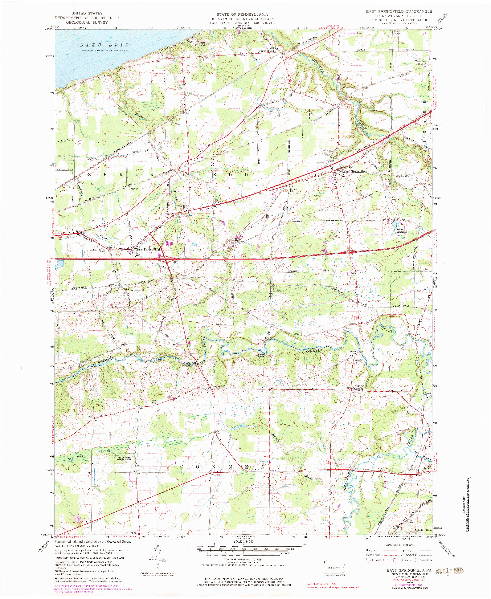 USGS 1:24000-SCALE QUADRANGLE FOR EAST SPRINGFIELD, PA 1959