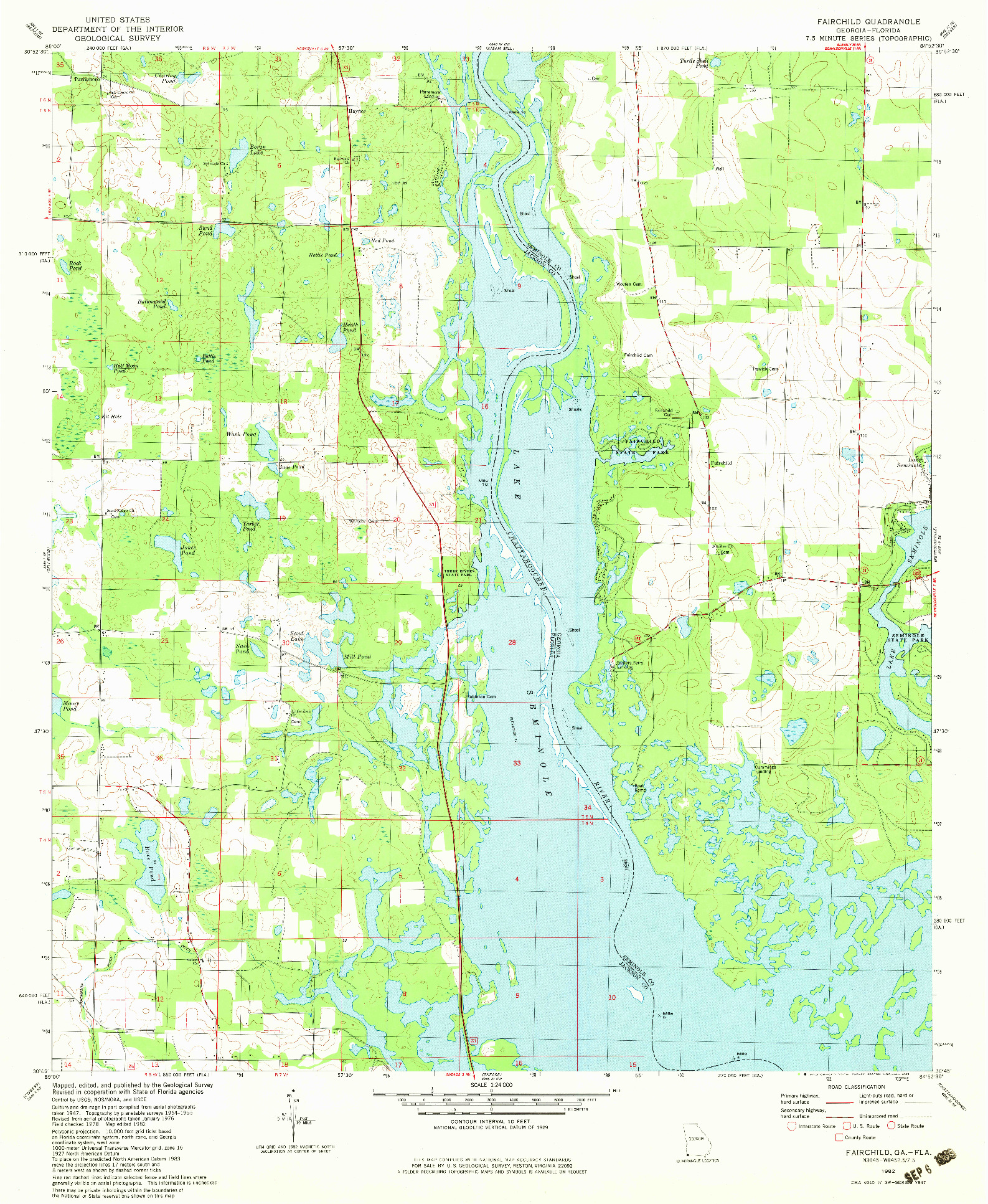 USGS 1:24000-SCALE QUADRANGLE FOR FAIRCHILD, GA 1982