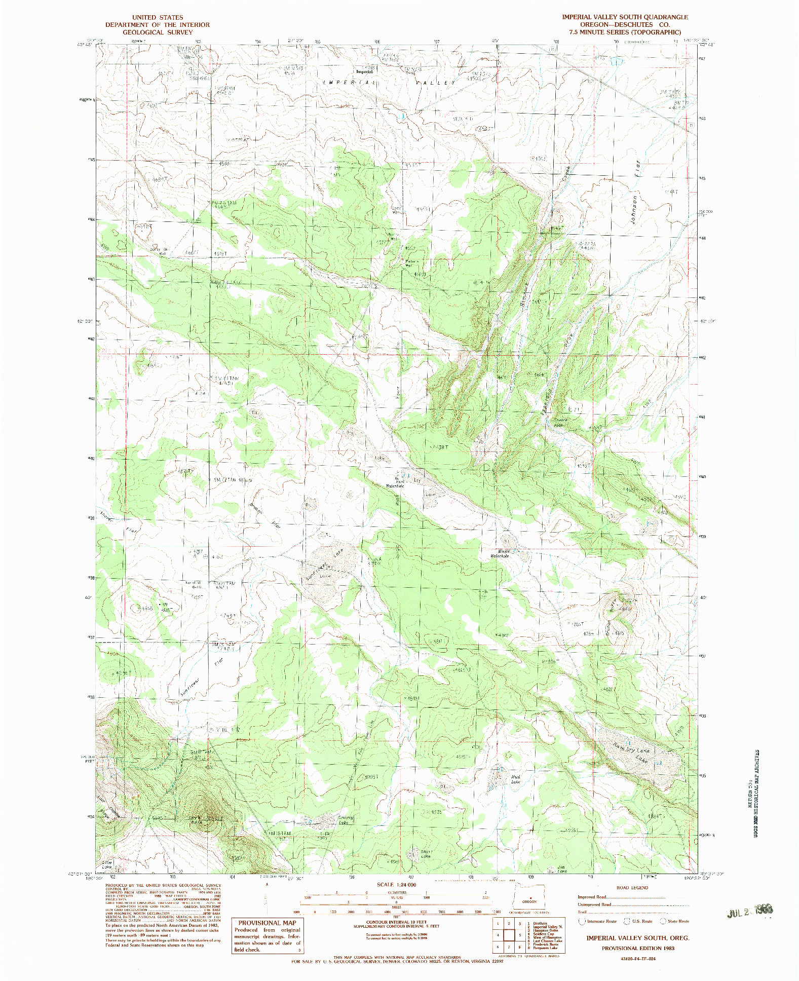 USGS 1:24000-SCALE QUADRANGLE FOR IMPERIAL VALLEY SOUTH, OR 1983
