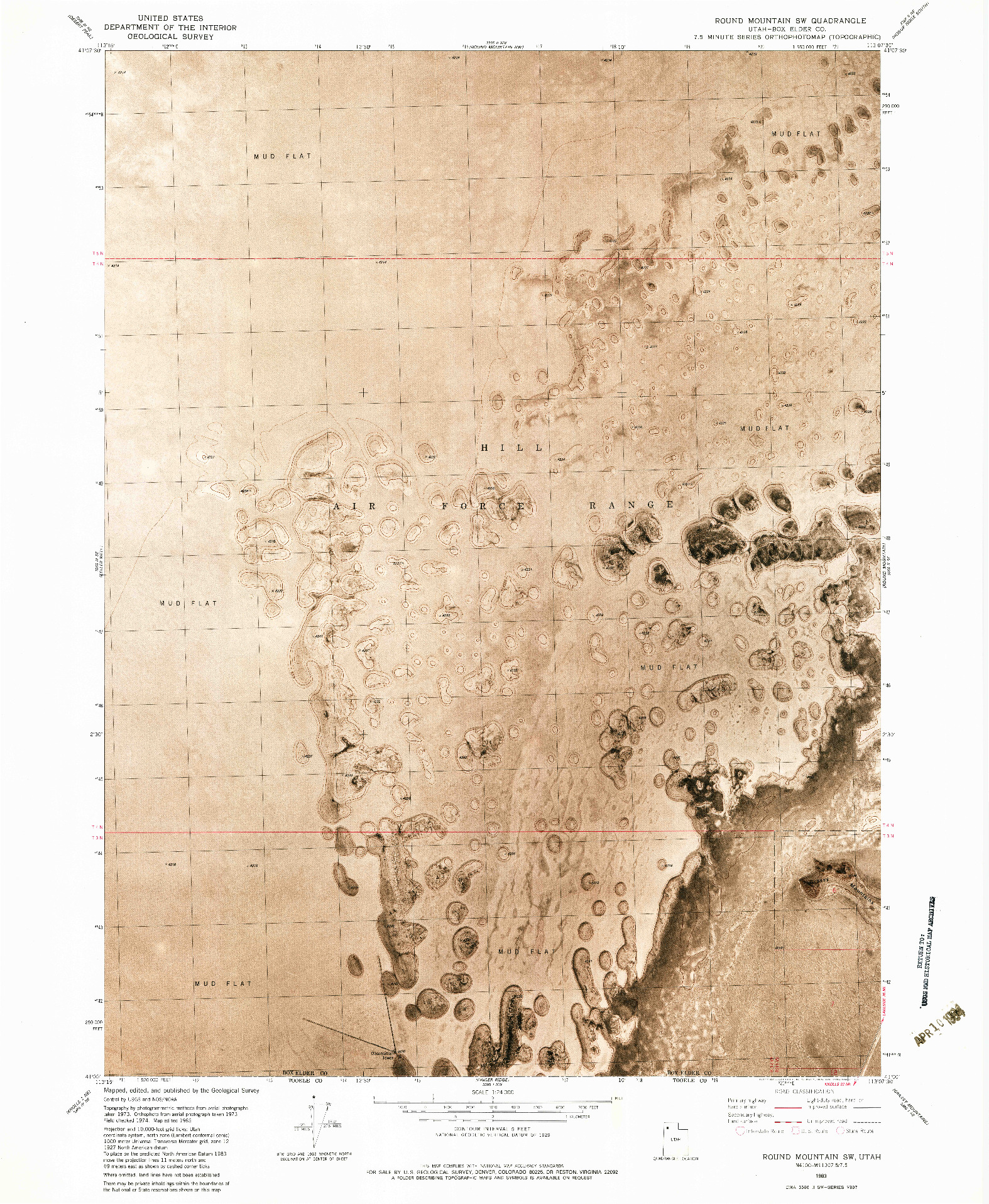 USGS 1:24000-SCALE QUADRANGLE FOR ROUND MOUNTAIN SW, UT 1983