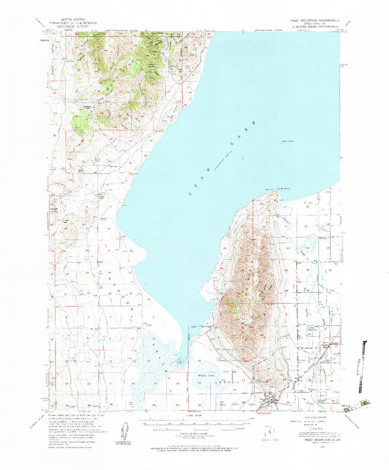 USGS 1:62500-SCALE QUADRANGLE FOR WEST MOUNTAIN, UT 1950