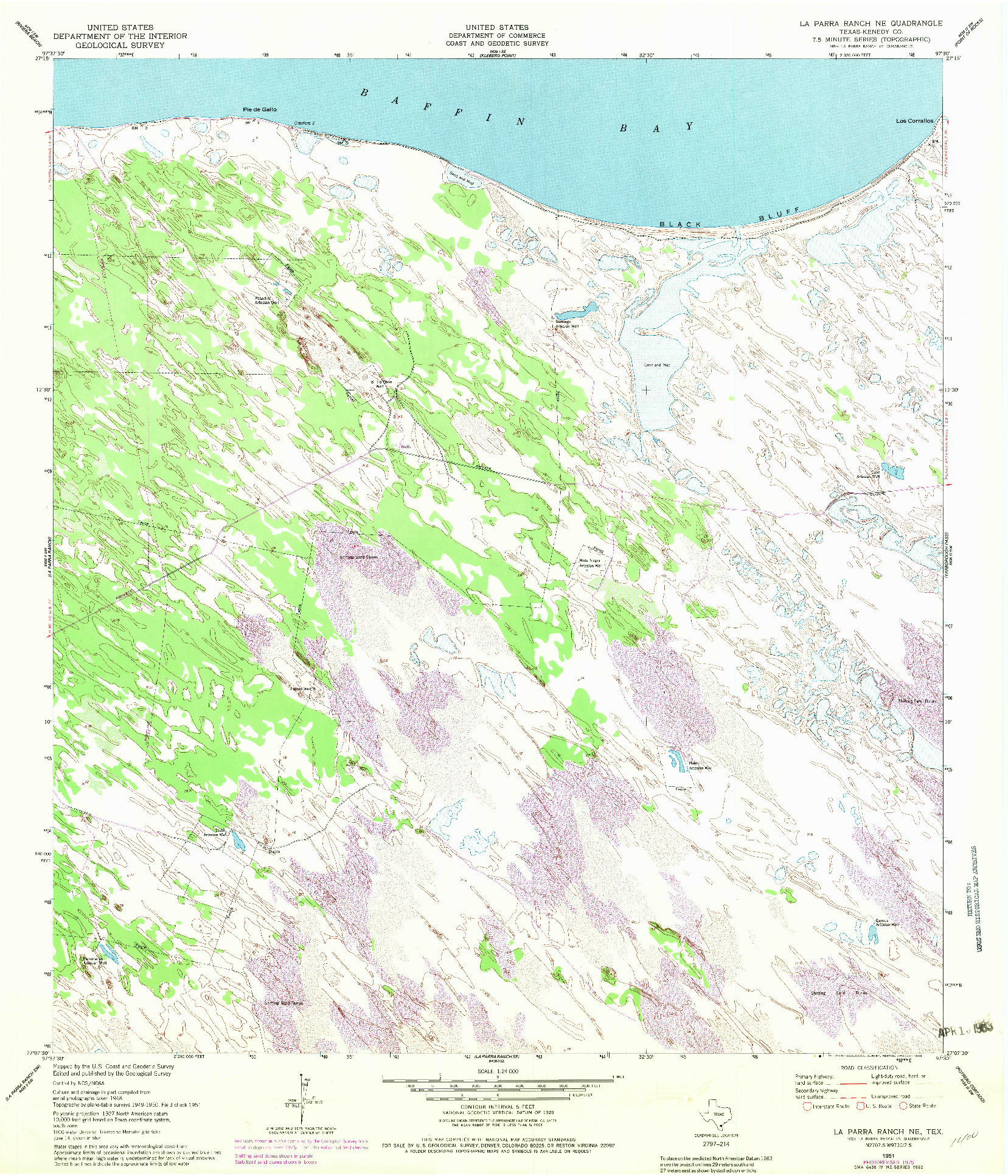 USGS 1:24000-SCALE QUADRANGLE FOR LA PARRA RANCH NE, TX 1951