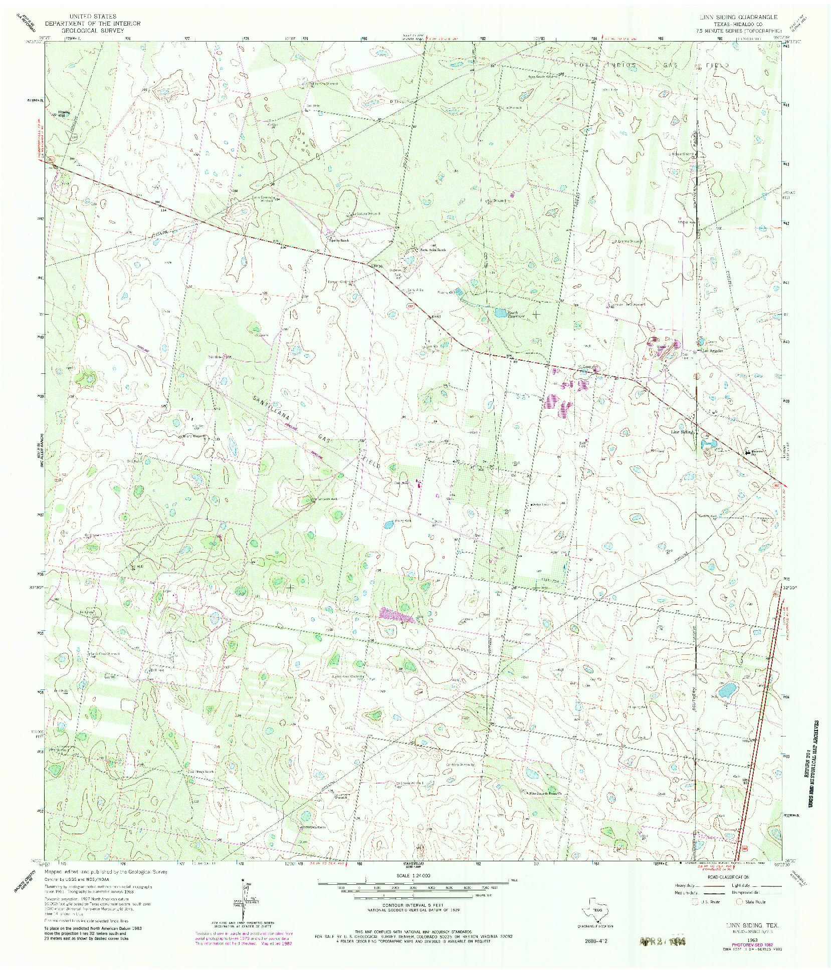 USGS 1:24000-SCALE QUADRANGLE FOR LINN SIDING, TX 1963