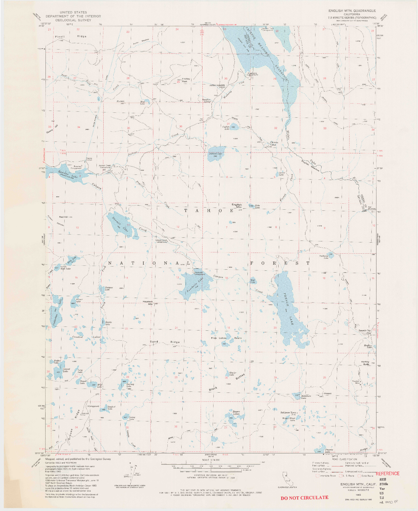 USGS 1:24000-SCALE QUADRANGLE FOR ENGLISH MTN, CA 1983