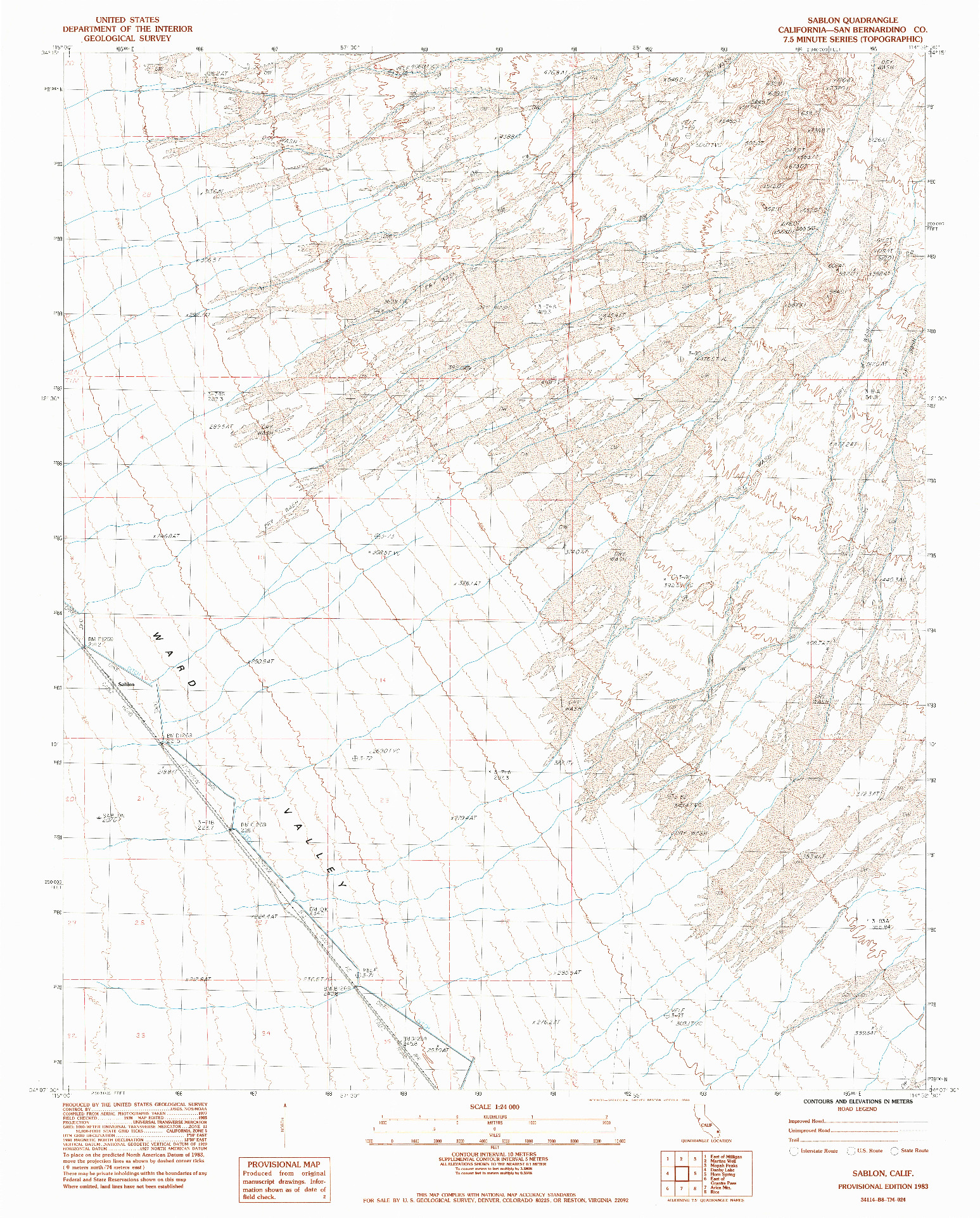 USGS 1:24000-SCALE QUADRANGLE FOR SABLON, CA 1983